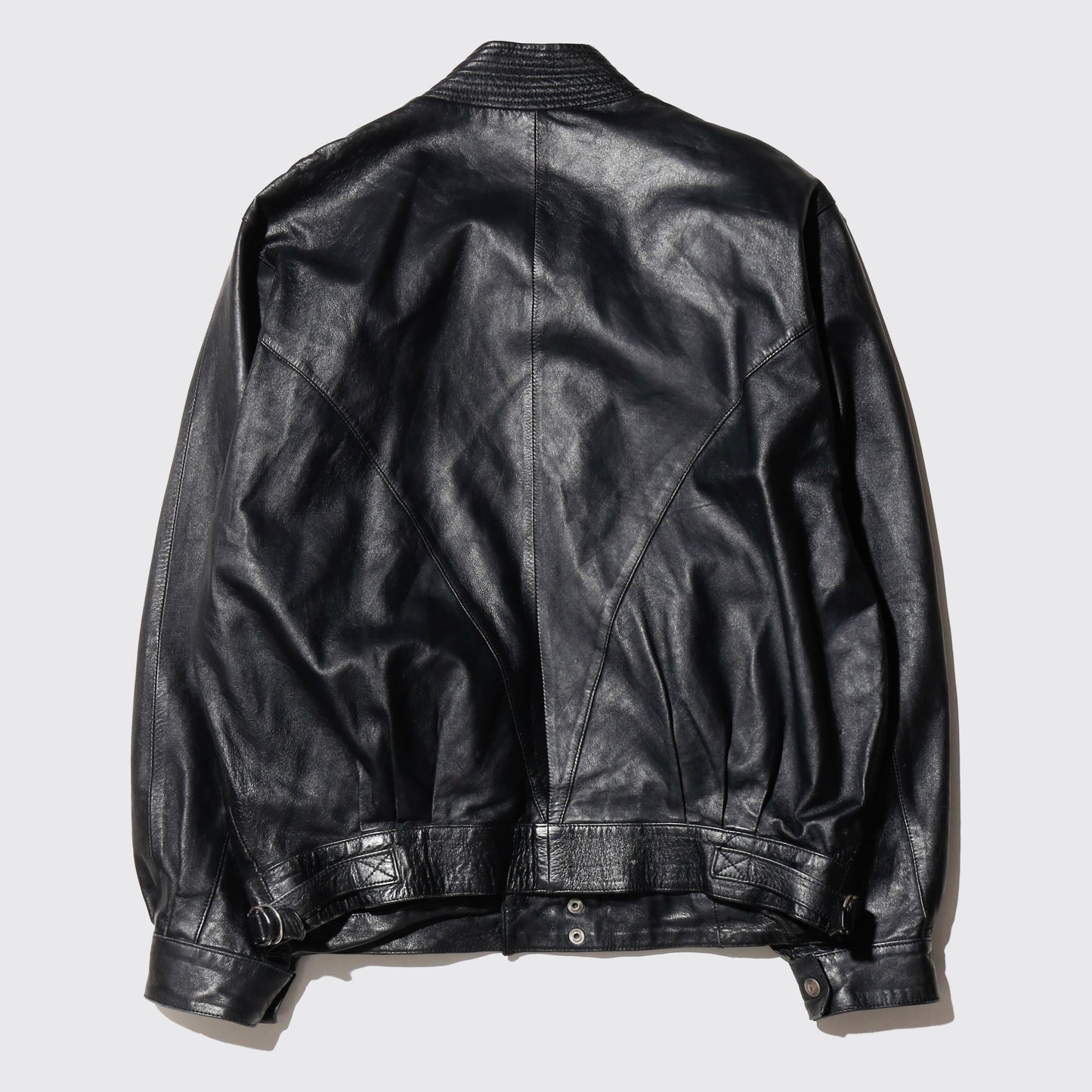 vintage euro tactical leather jacket