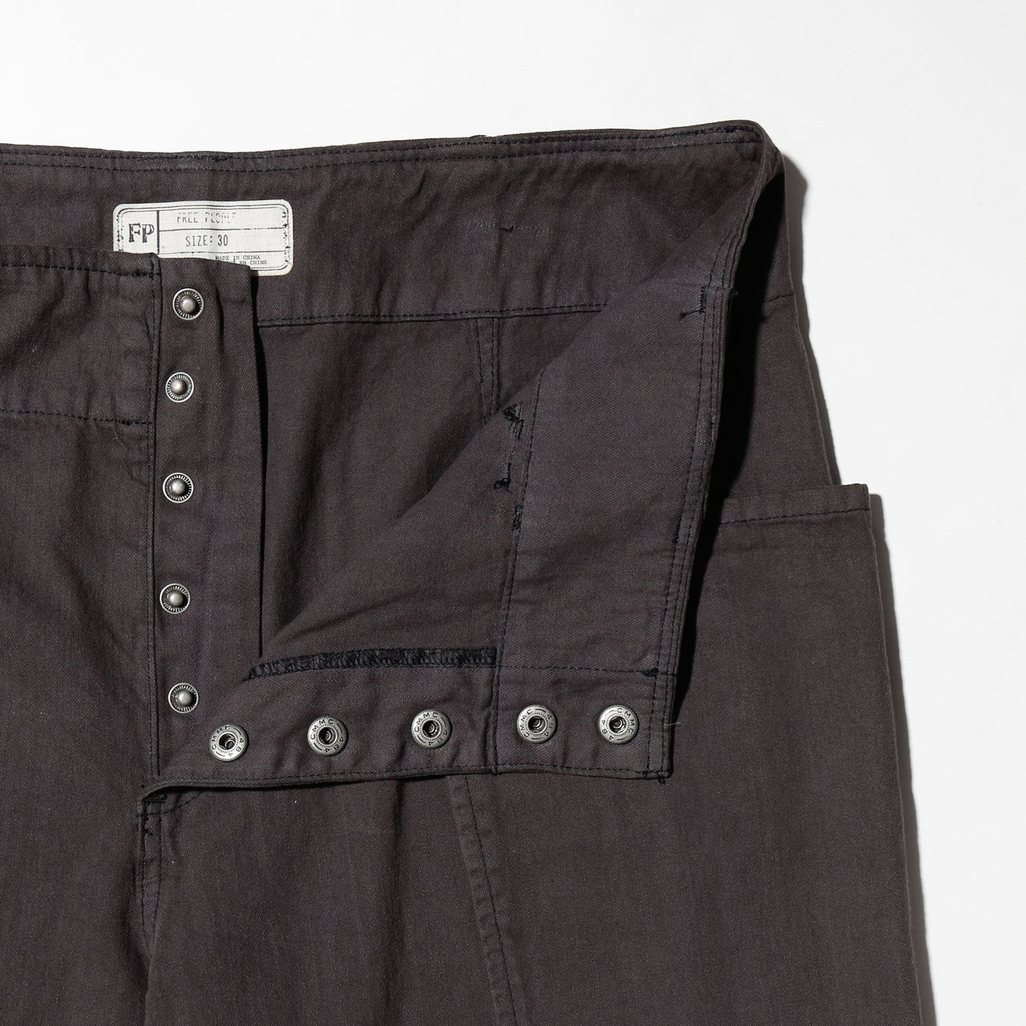 vintage overlap wide trousers