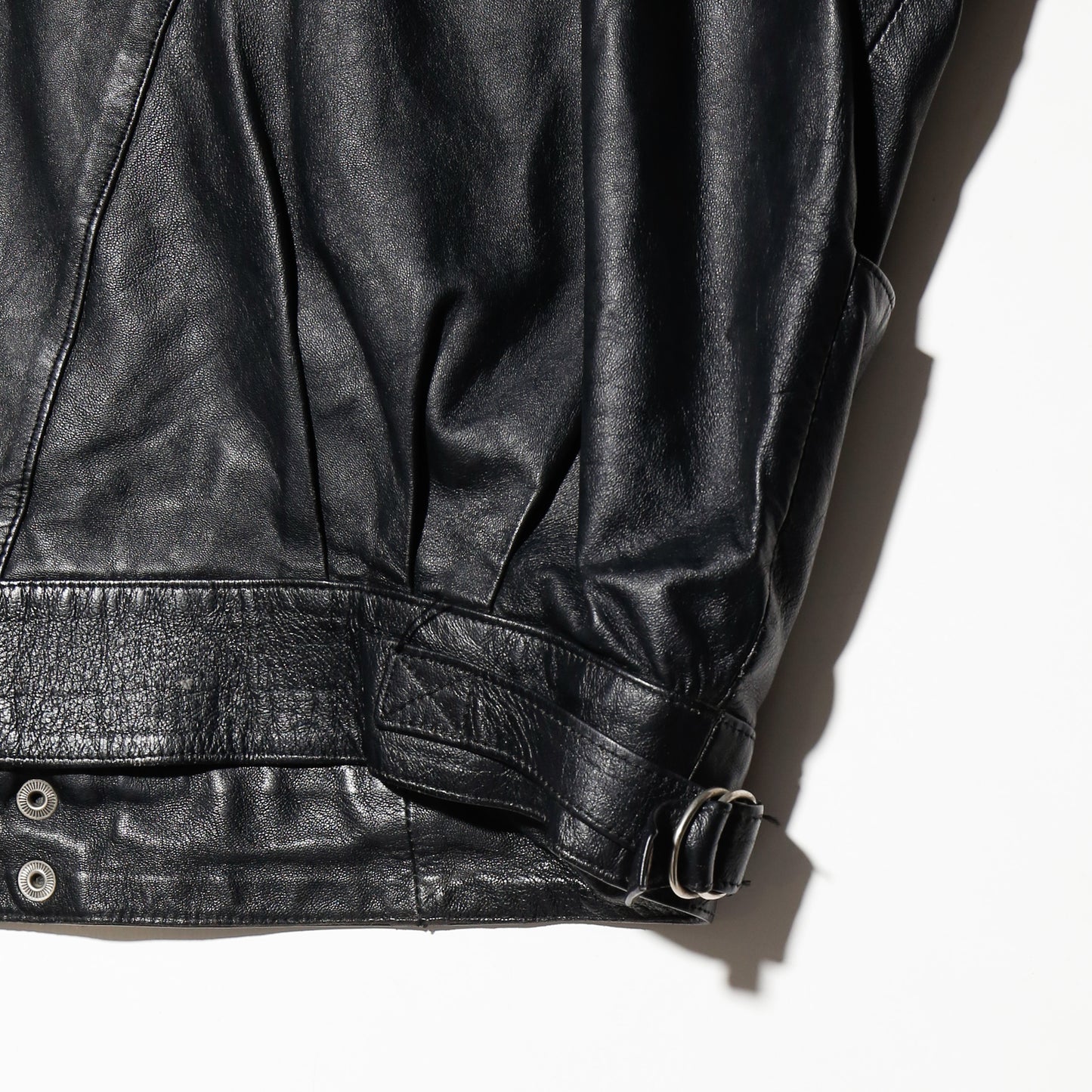 vintage euro tactical leather jacket