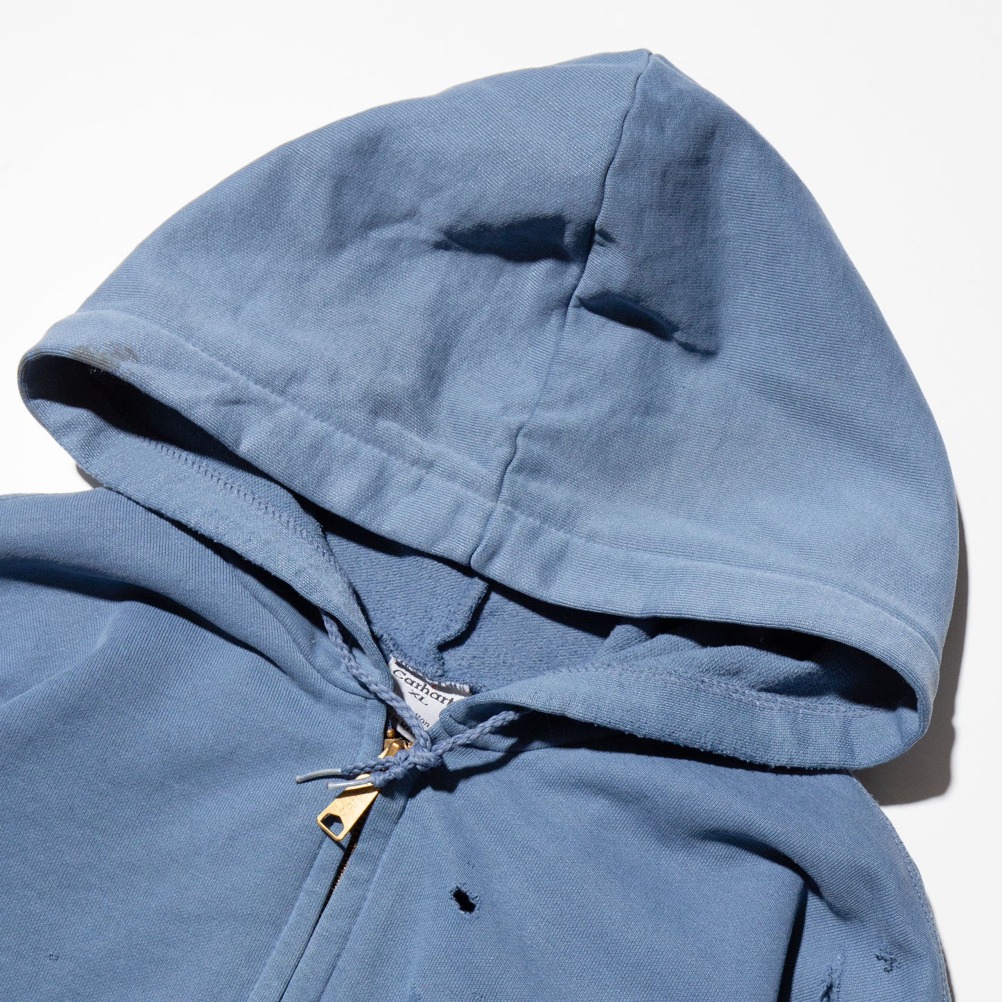 vintage carhartt broken zip hoodie