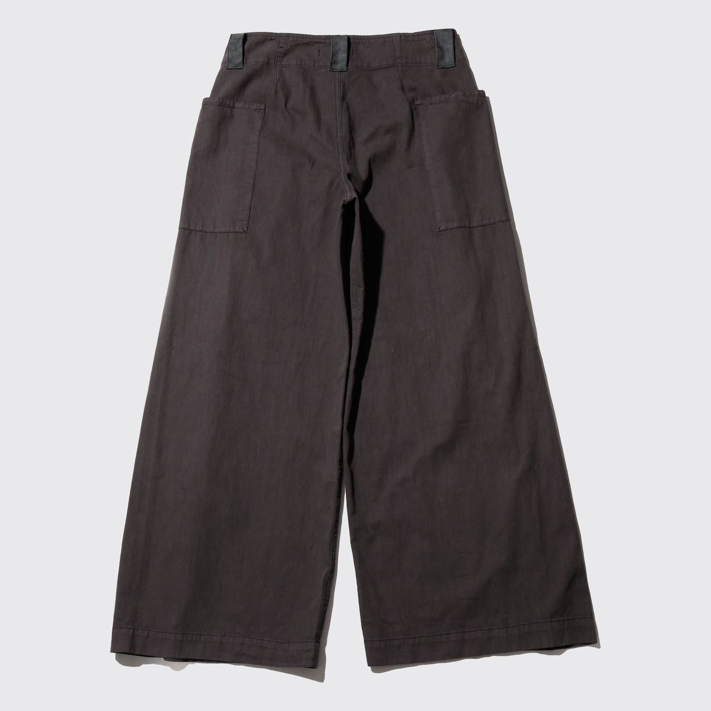 vintage overlap wide trousers