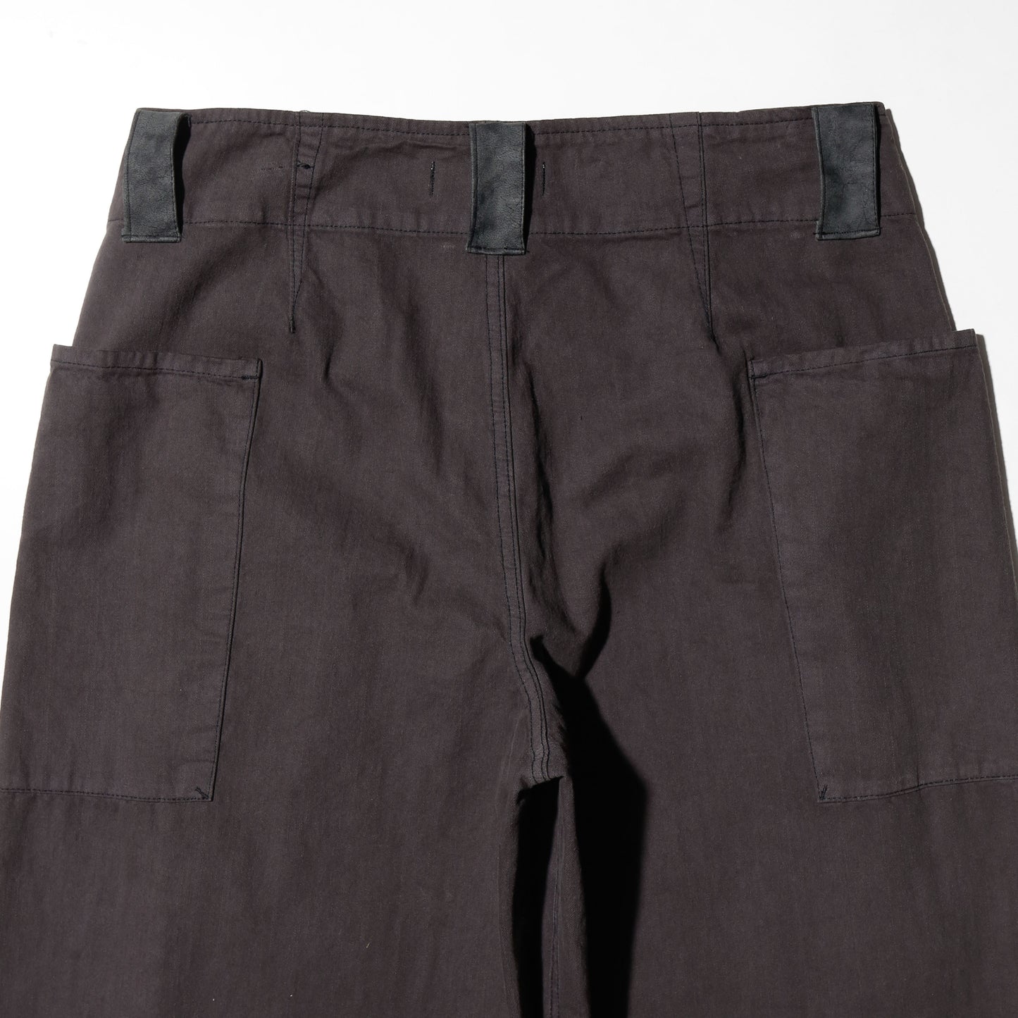 vintage overlap wide trousers