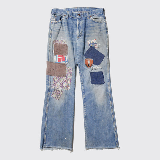 *one-off 70's repaired flare jeans