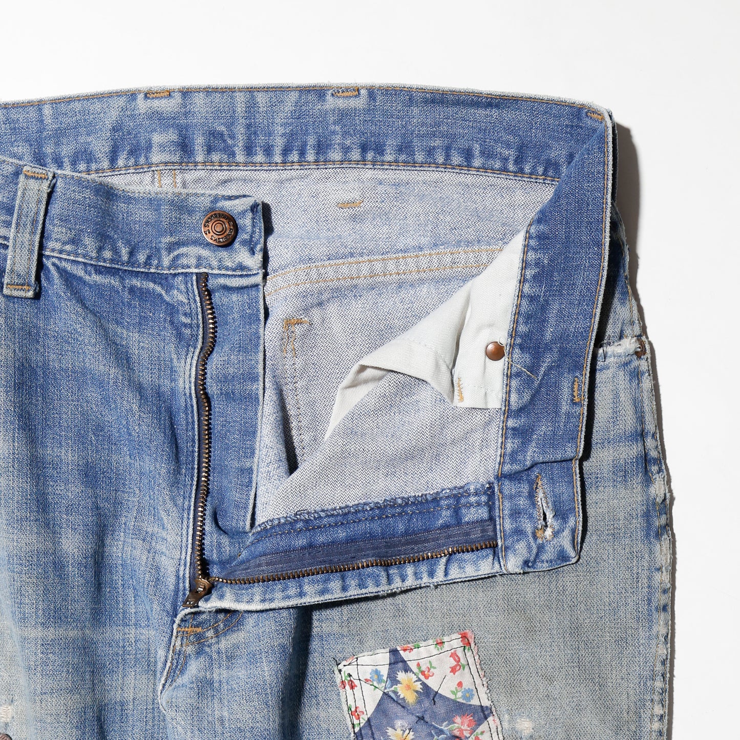 *one-off 70's repaired flare jeans