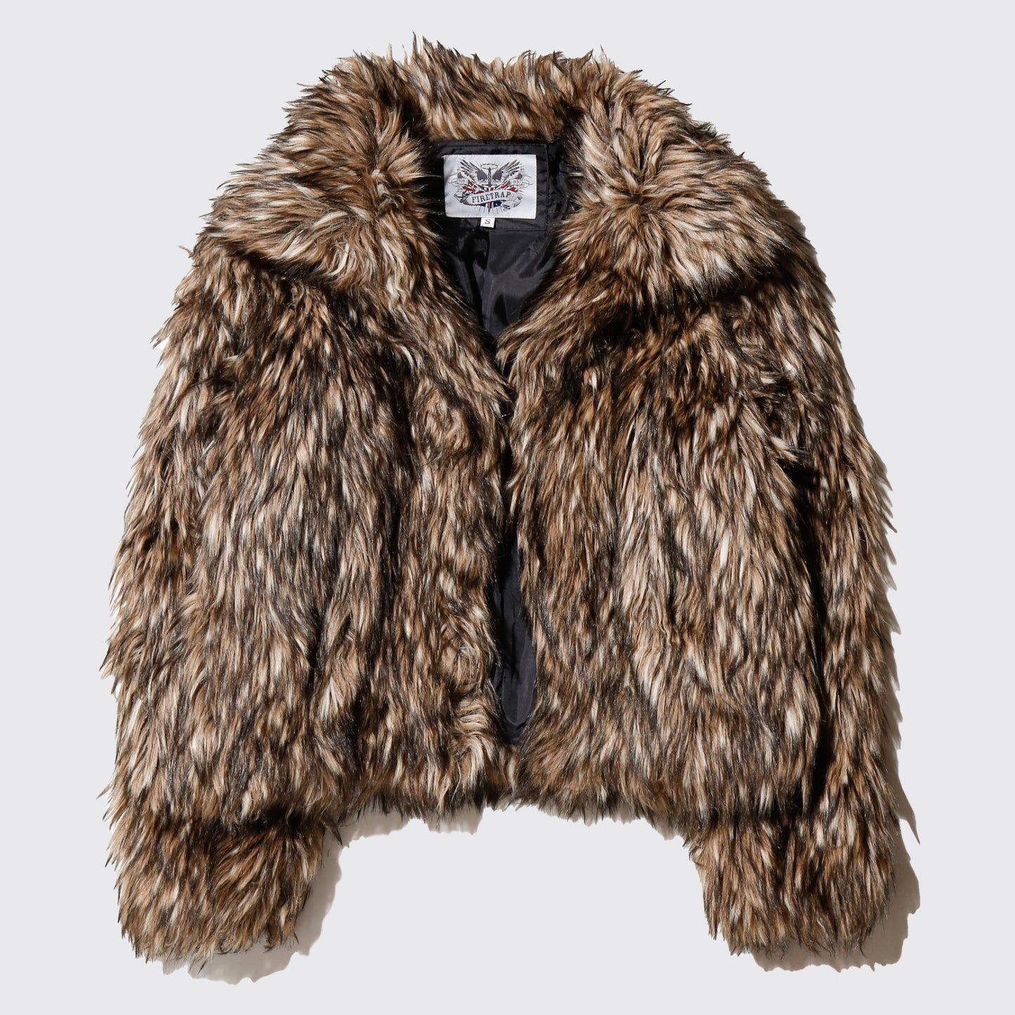 vintage cropped faux fur jacket