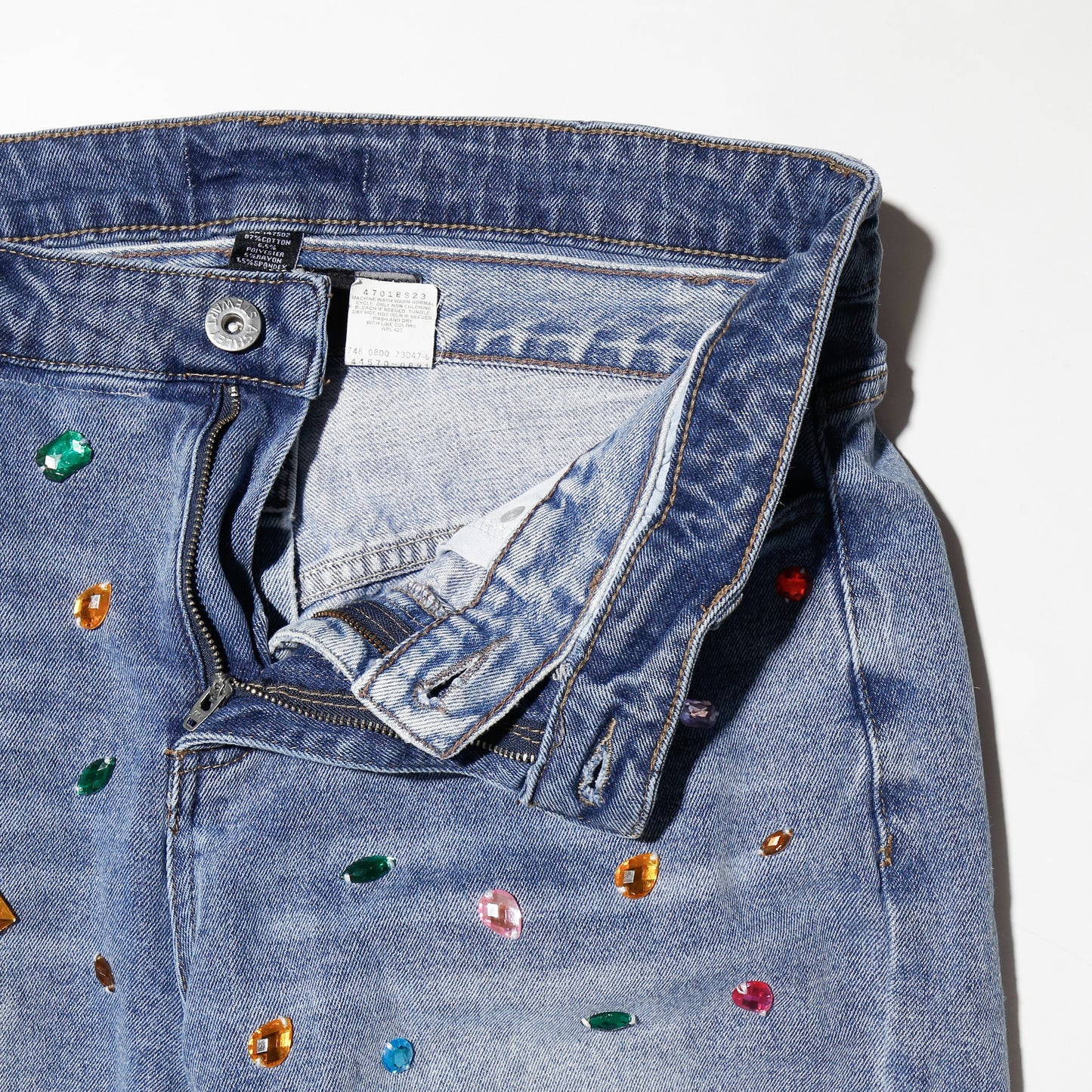 *one-off candy stone layered baggy jeans