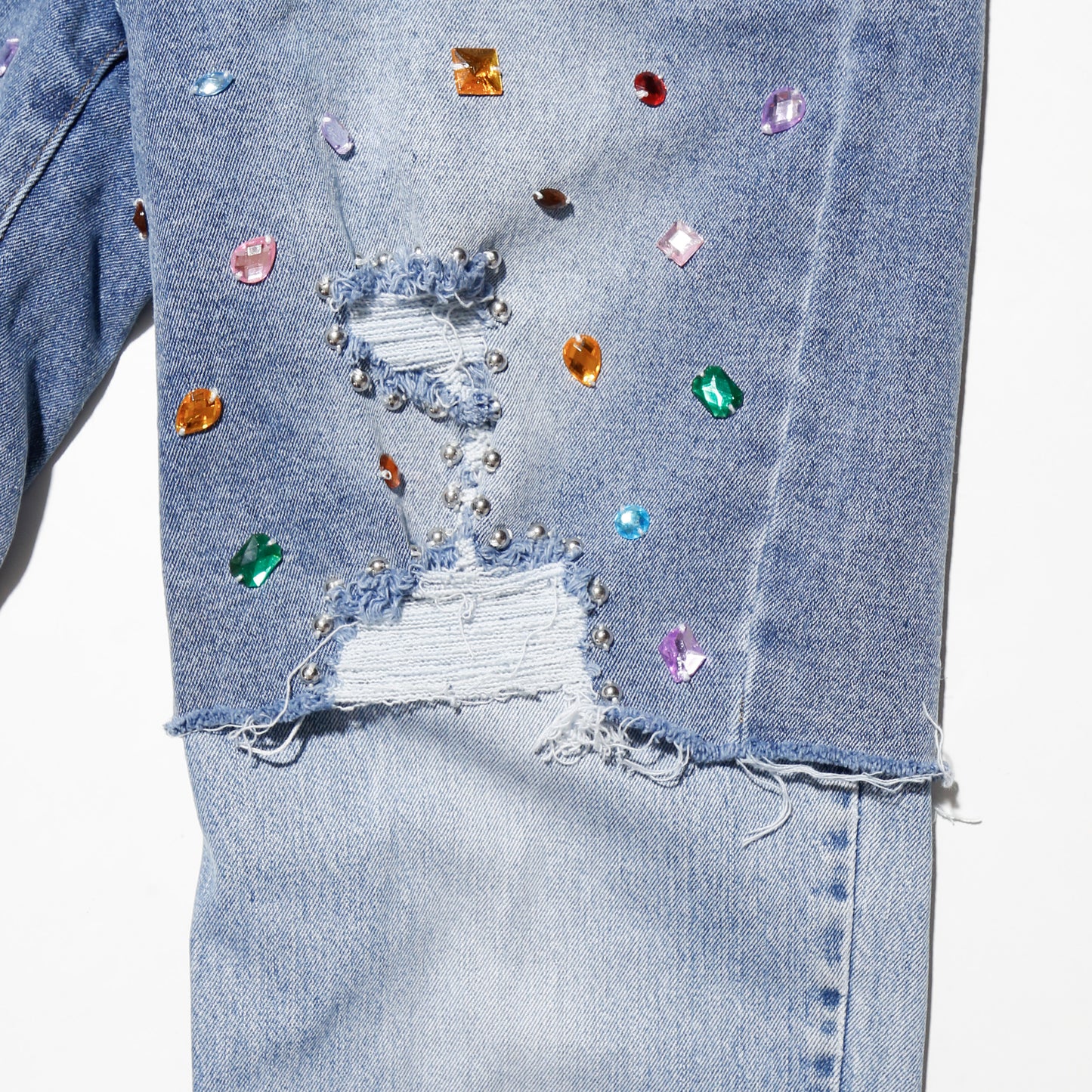*one-off candy stone layered baggy jeans