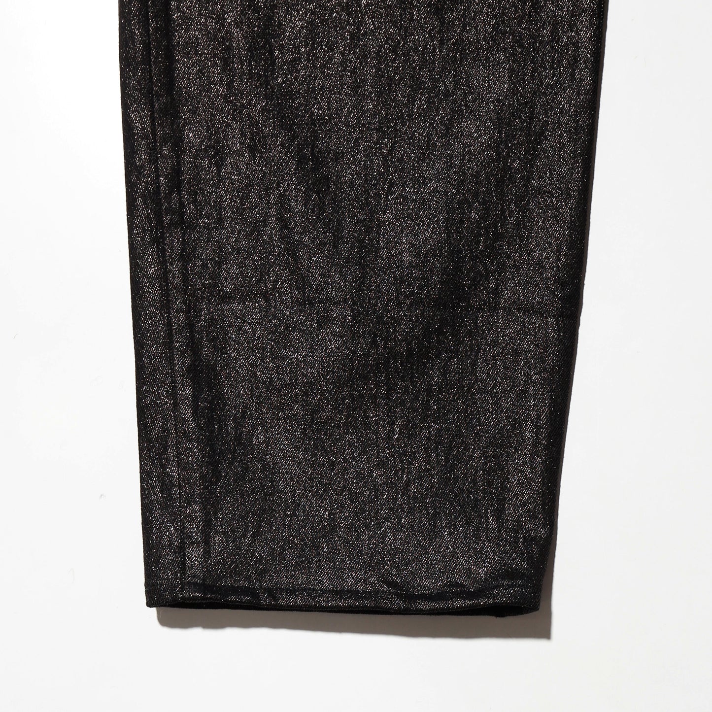 vintage lame coating wide leg jeans