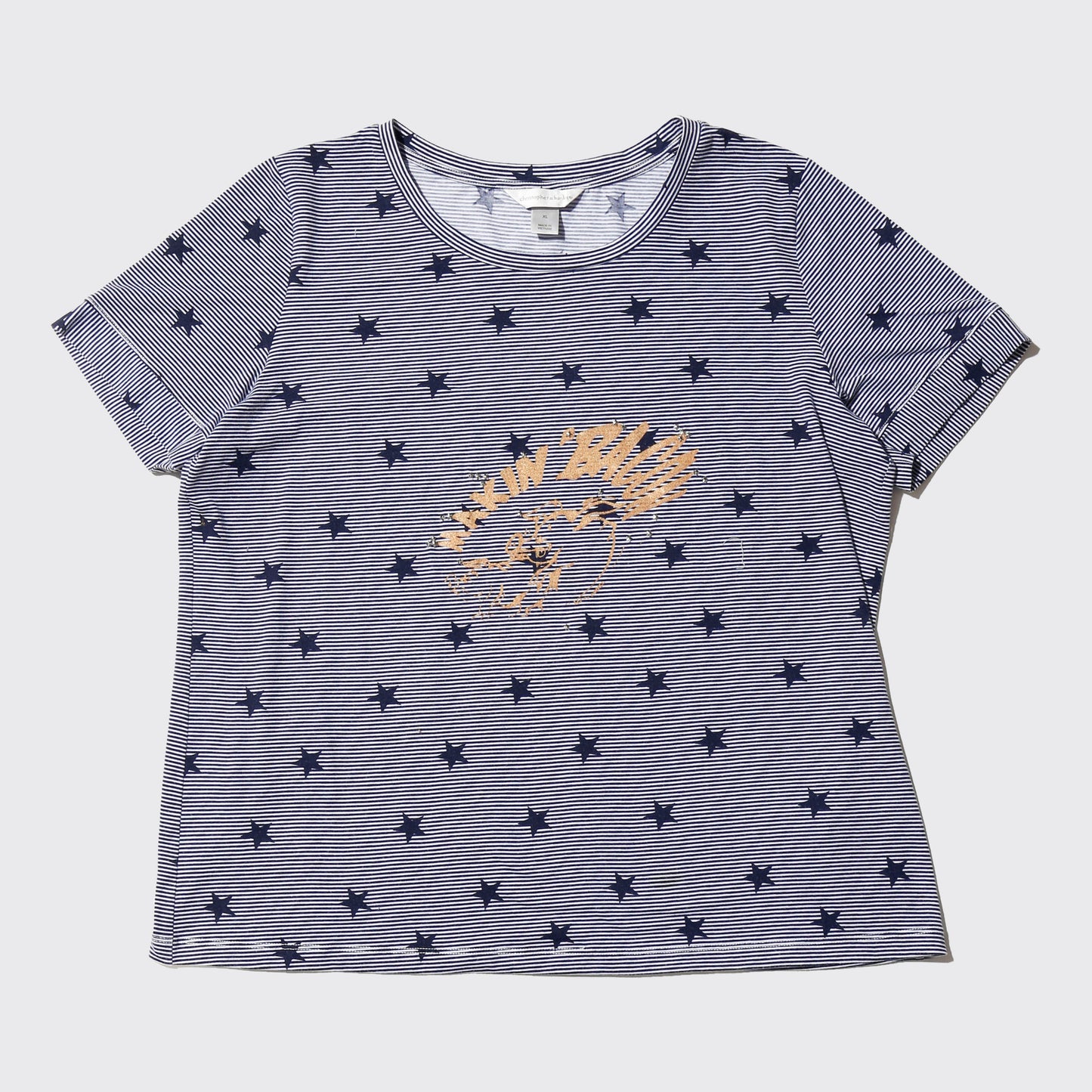 *one-off "the world is yours" hand screen t-shirt