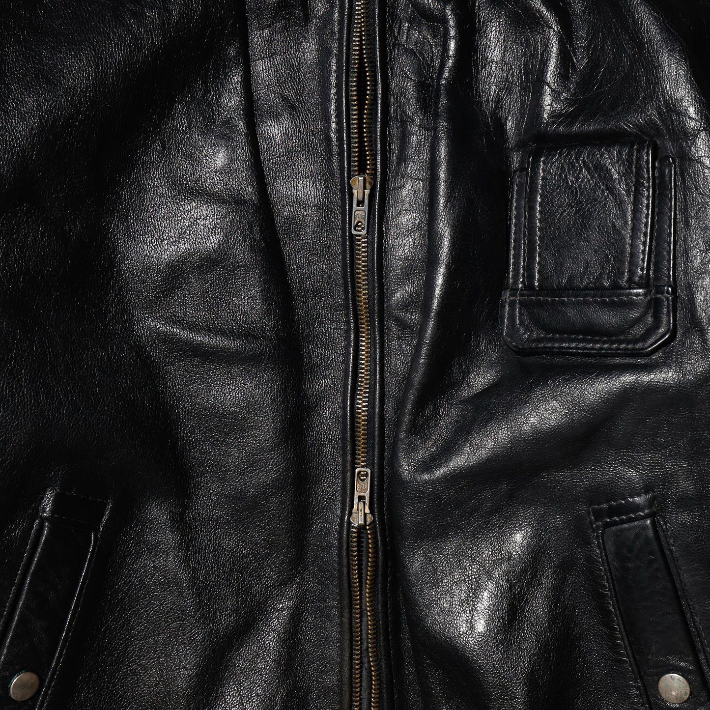 vintage french military leather jacket