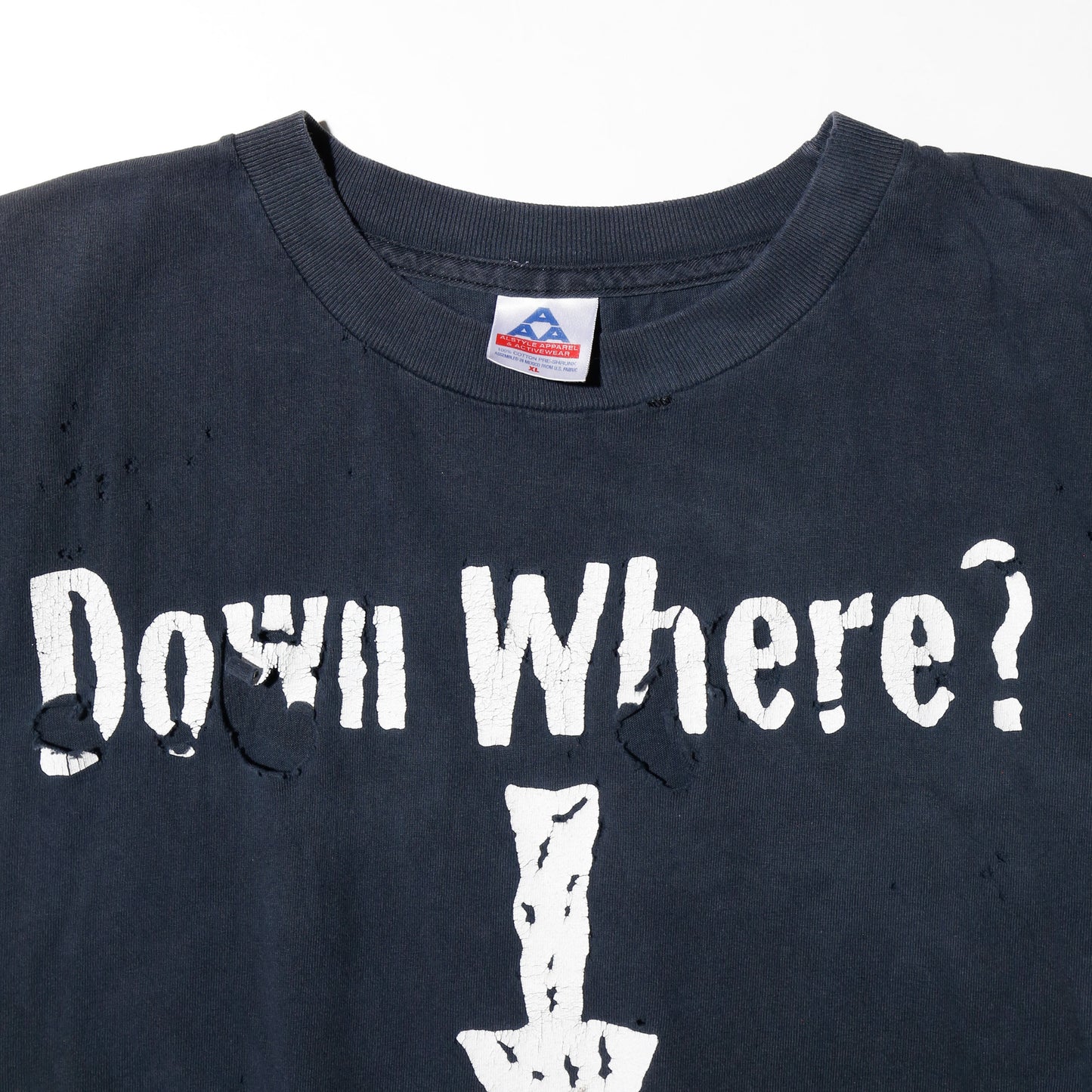vintage 1998's WWF D-Generation "down where? down here?" broken n/s t-shirt