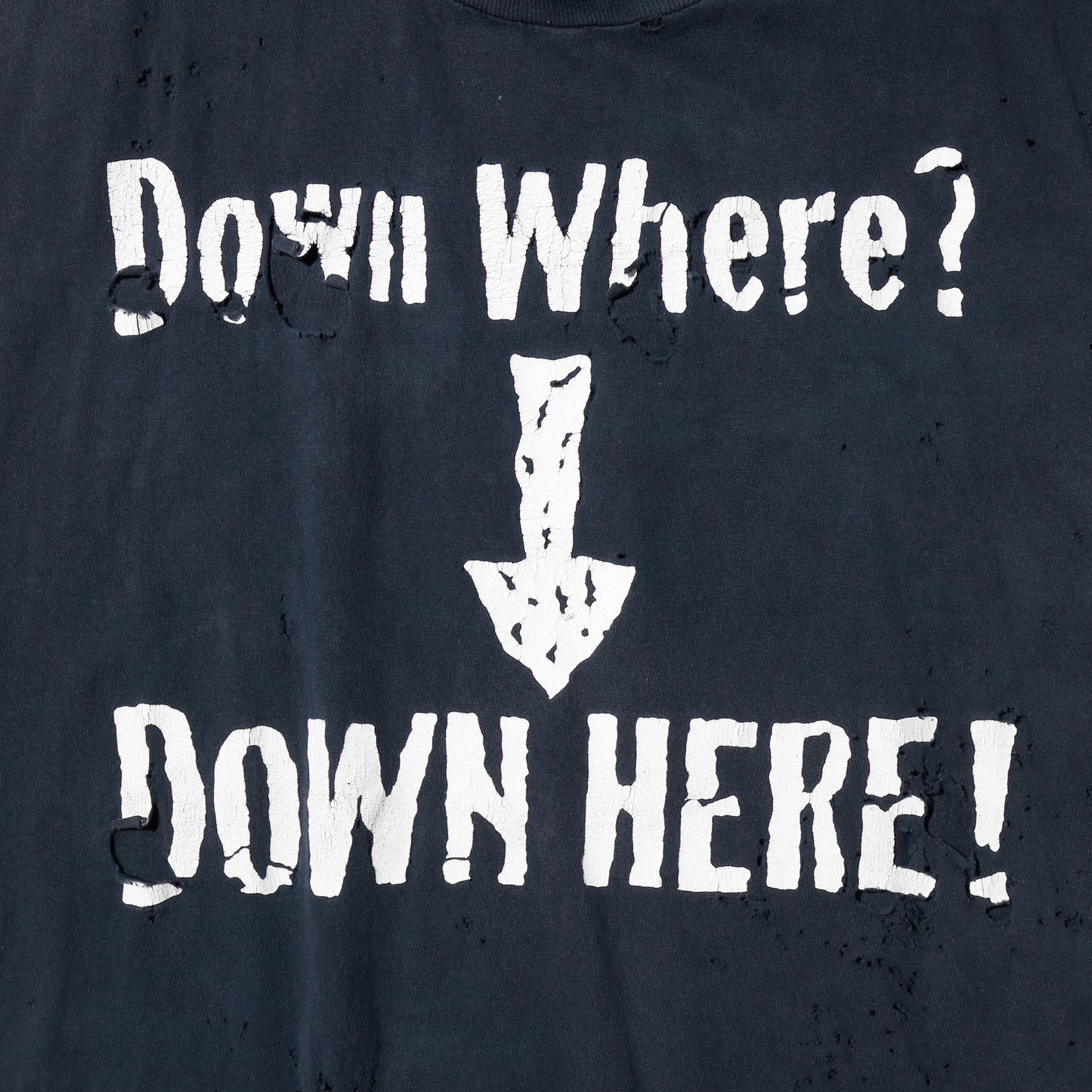 vintage 1998's WWF D-Generation "down where? down here?" broken n/s t-shirt