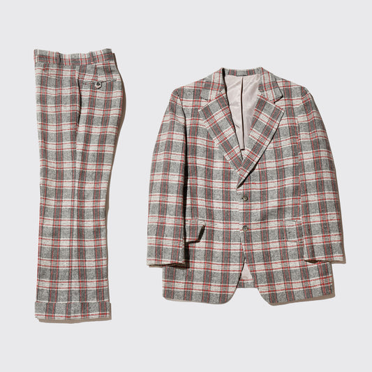 vintage 70's check flare set up