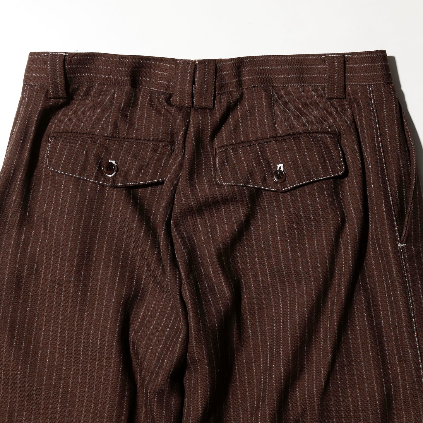 vintage tucked stripe wide slacks
