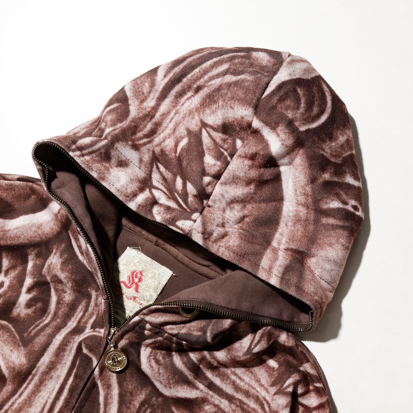 vintage demon all over print hoodie
