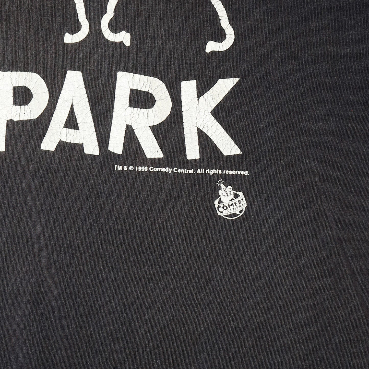 vintage 1999's south park black character t-shirt