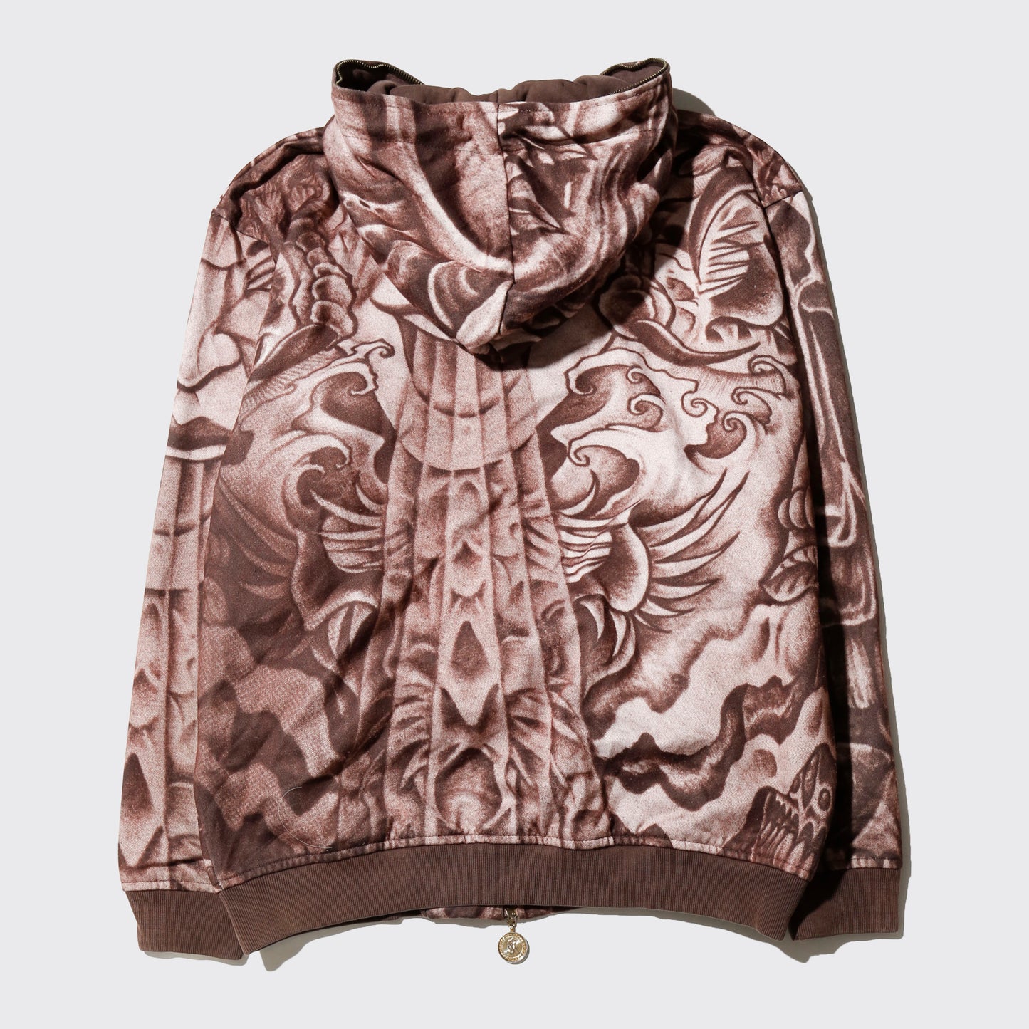vintage demon all over print hoodie