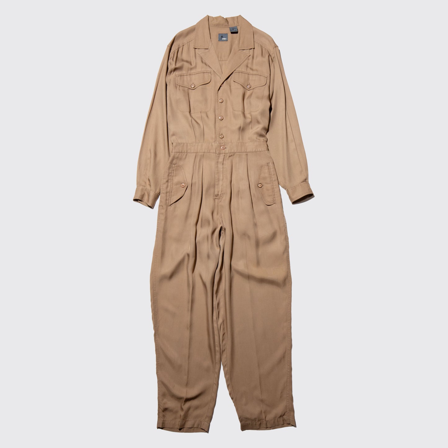 vintage rayon tucked jump suit