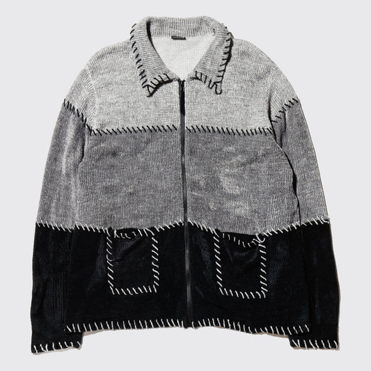 vintage hand stitch border knit jacket