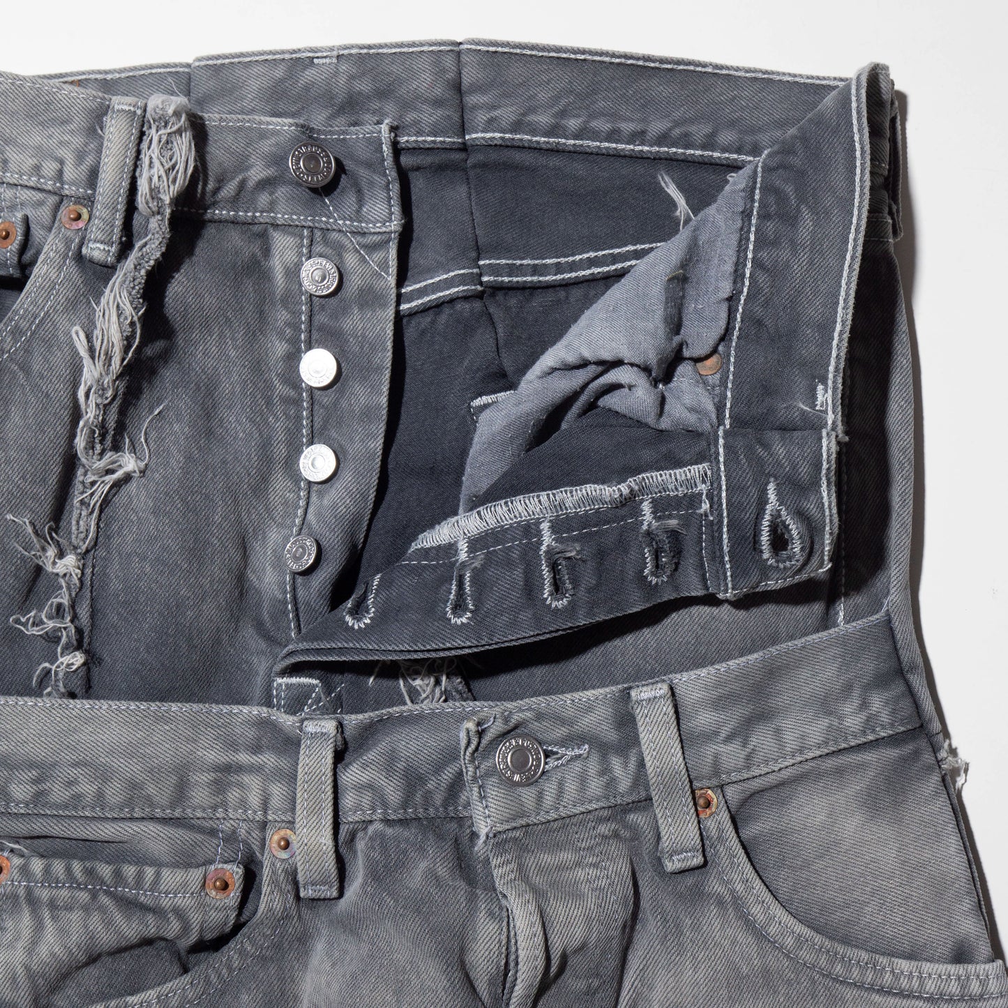 remake cross zip acid jeans