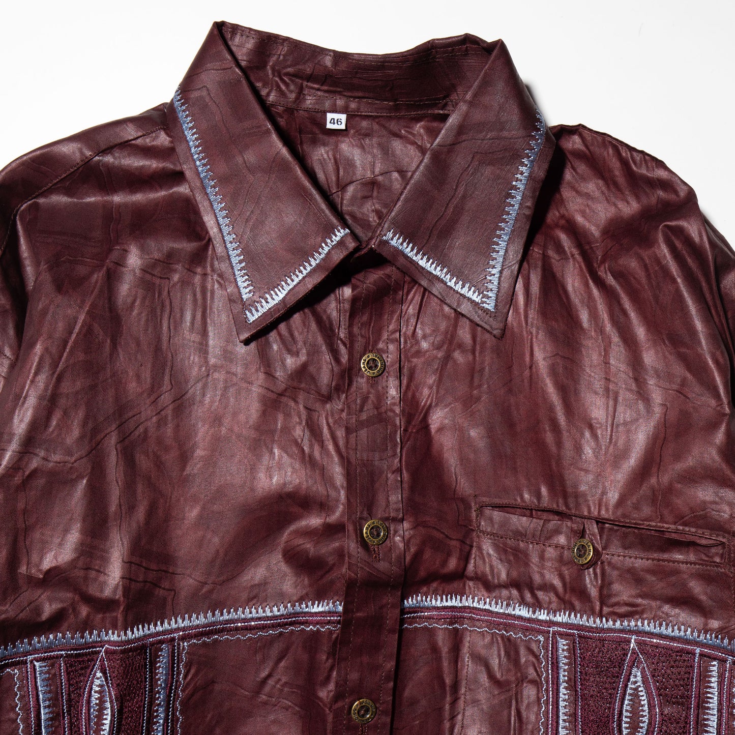 vintage coating broderie shirt