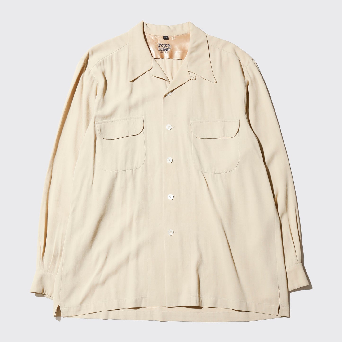 vintage peter elliot rayon open collar shirt