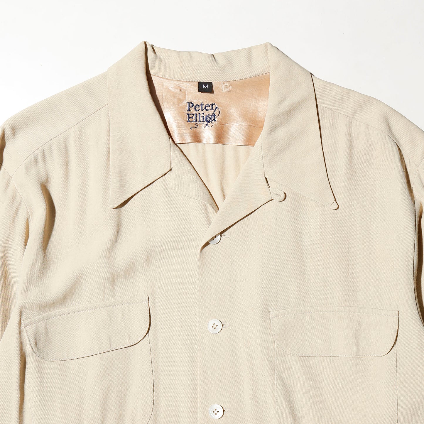 vintage peter elliot rayon open collar shirt