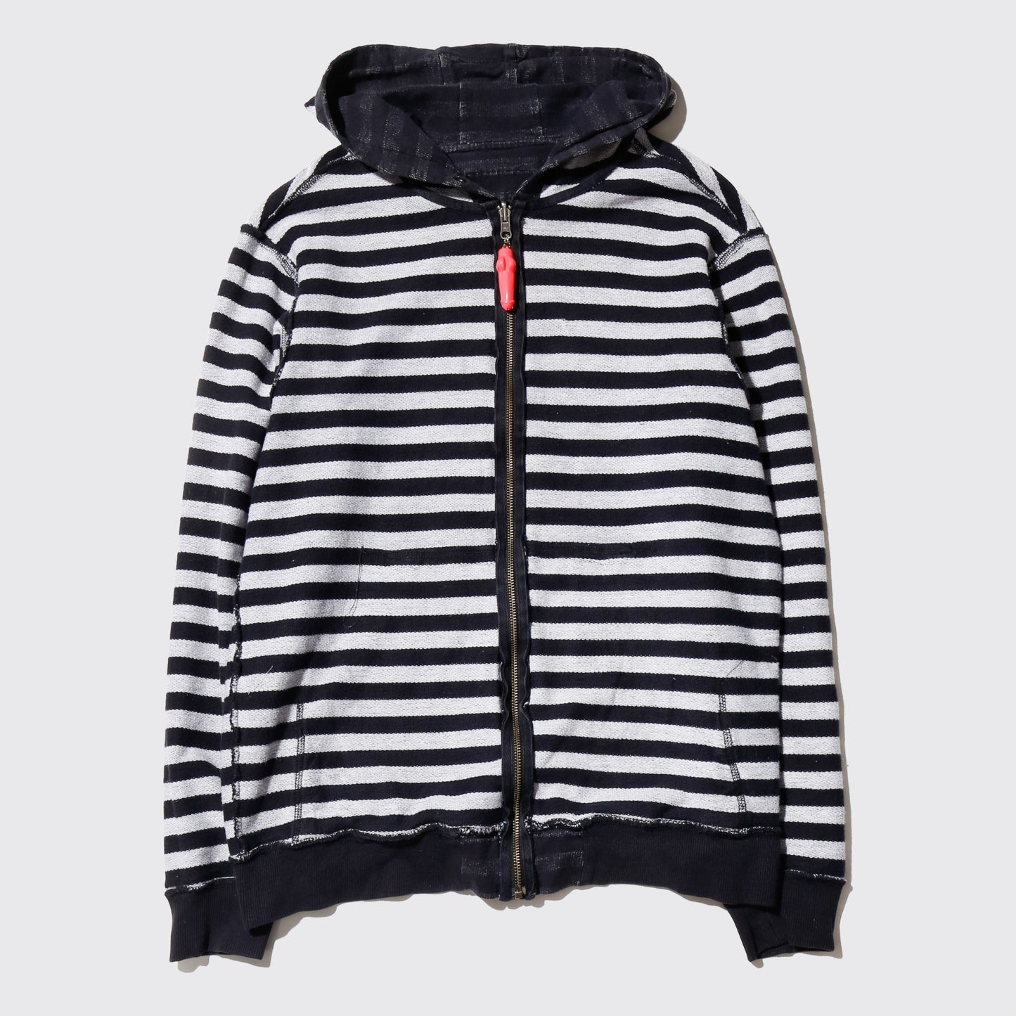 vintage stripe d*ck hoodie , *reversible