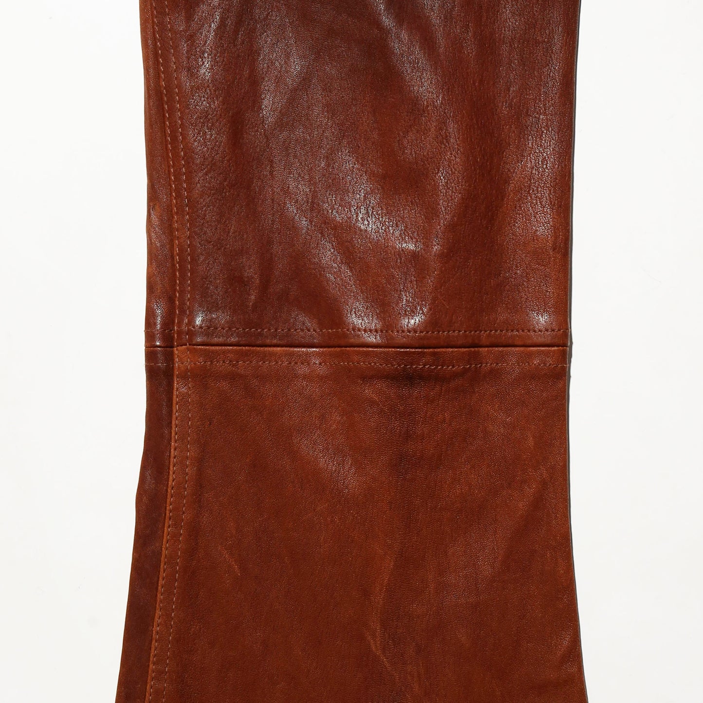 vintage alice+olivia low rise flare leather trousers