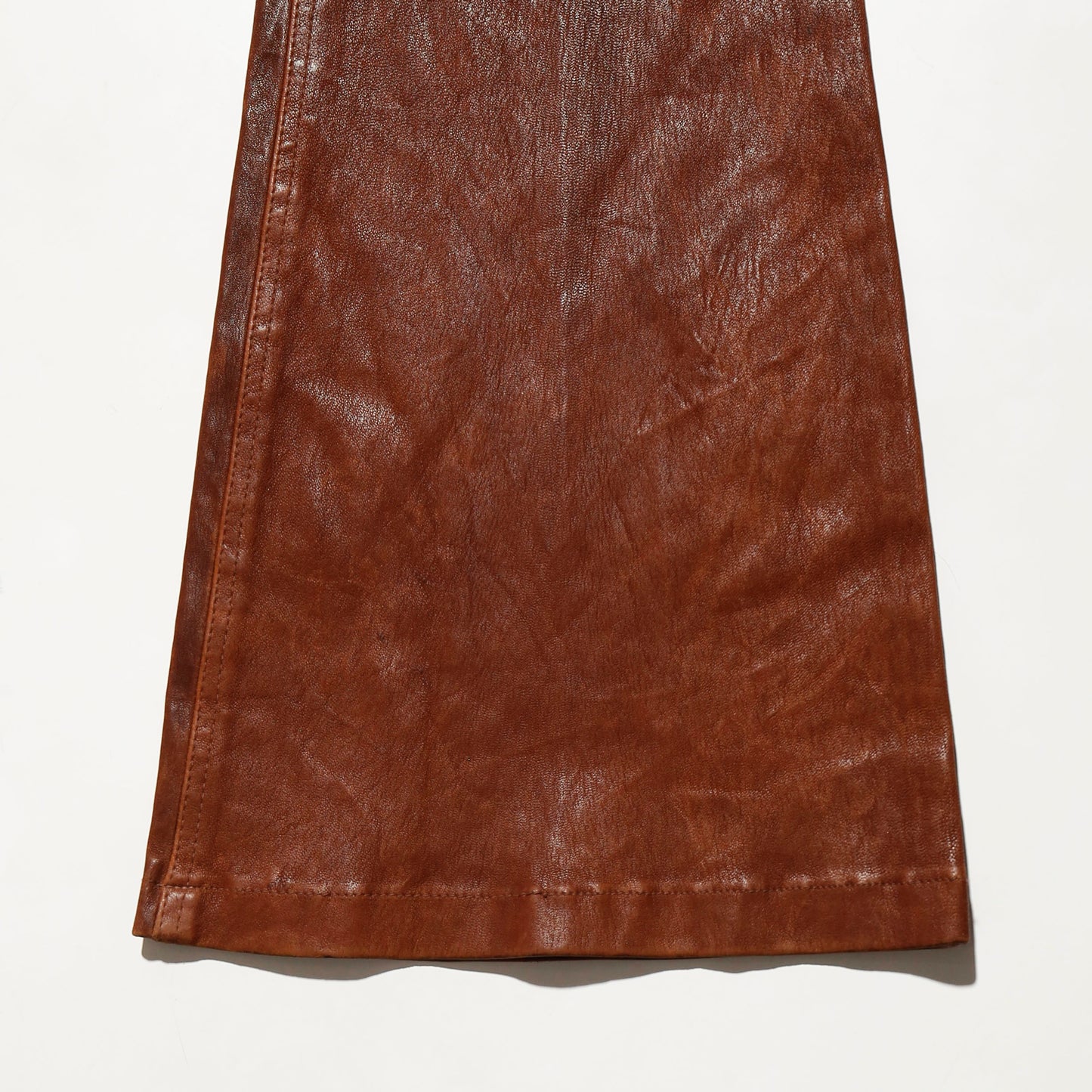 vintage alice+olivia low rise flare leather trousers