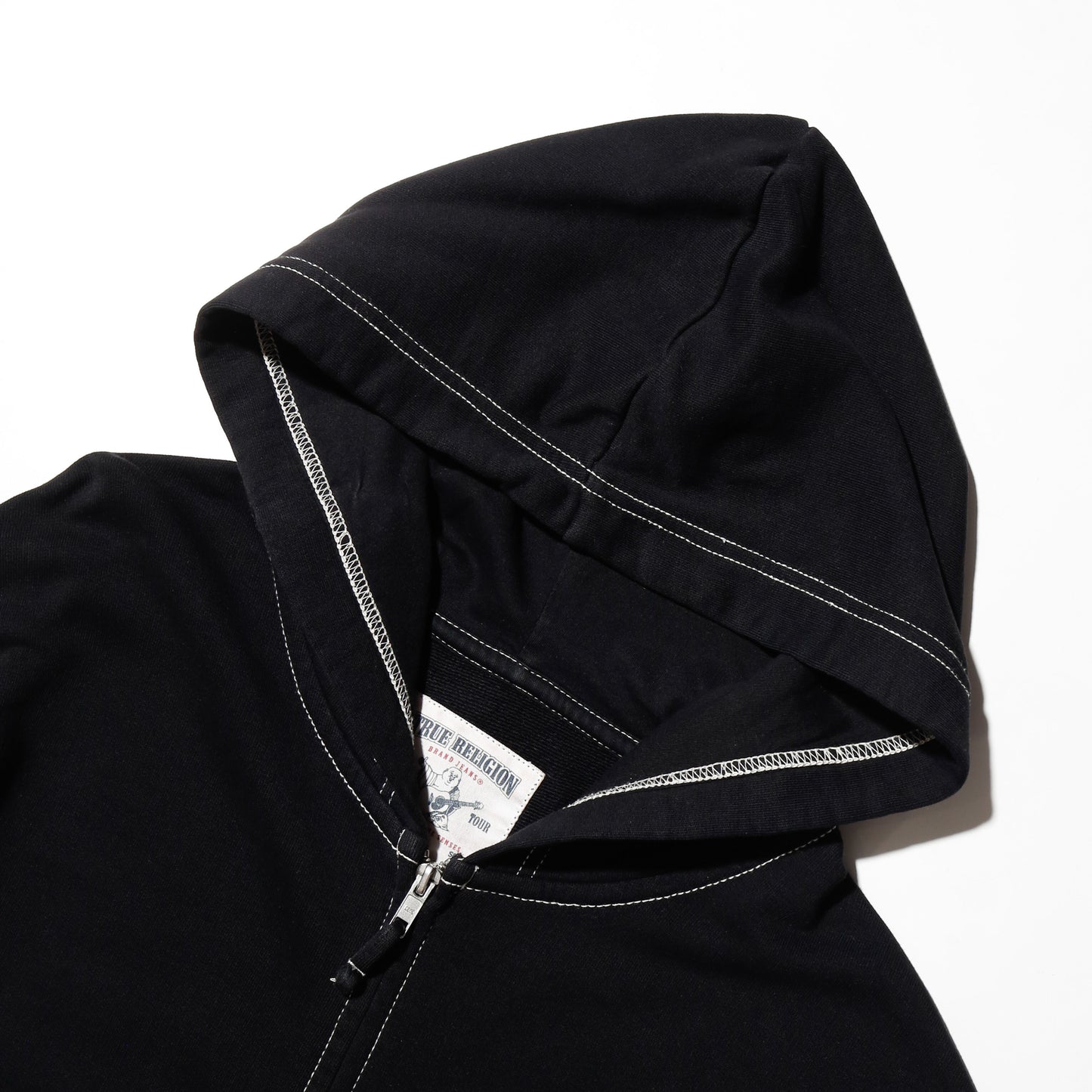 vintage 00's true religion stitched zip hoodie