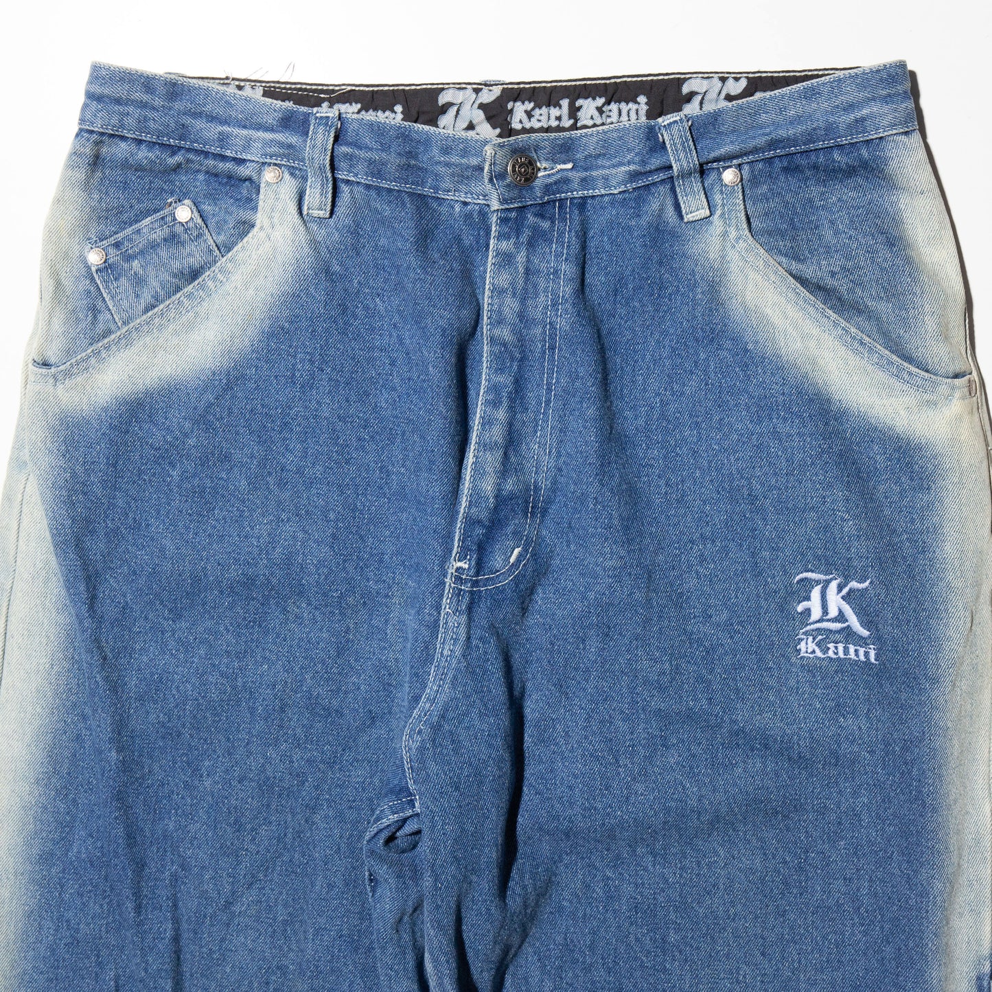 vintage karl kani fade line baggy jeans