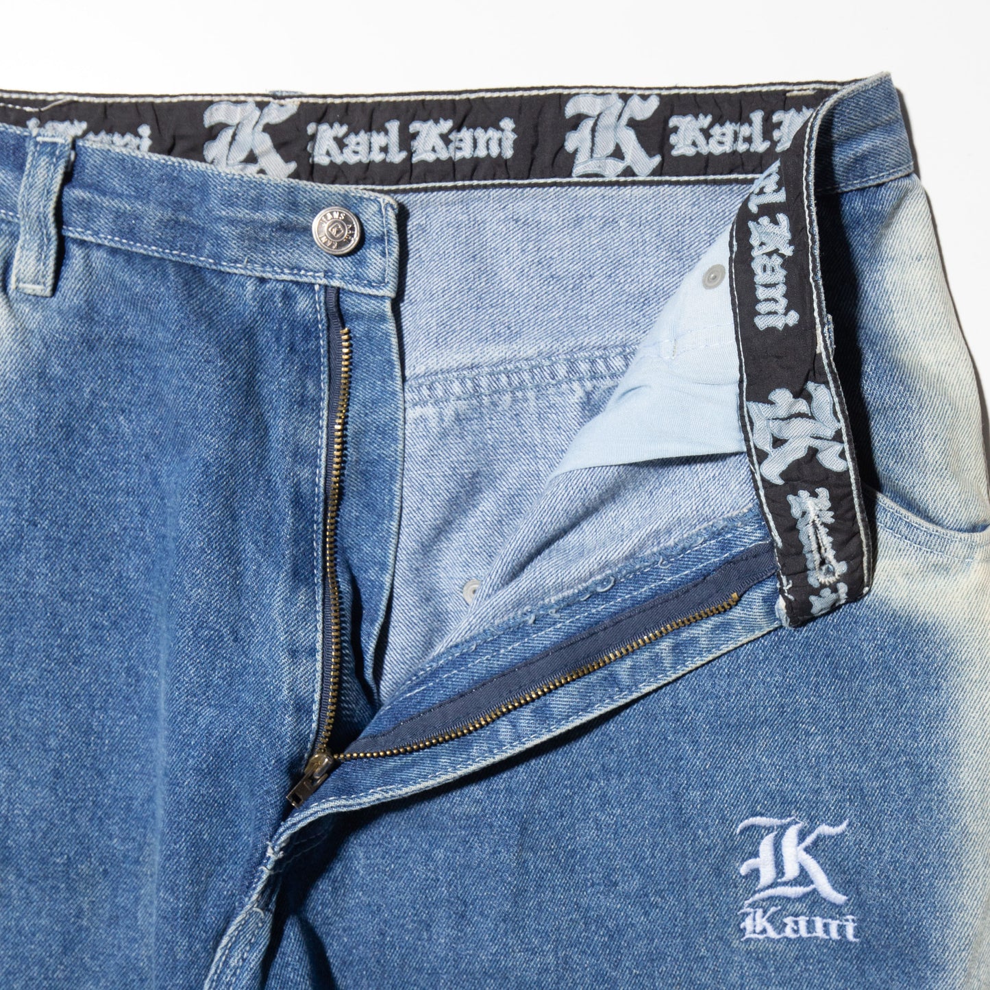 vintage karl kani fade line baggy jeans
