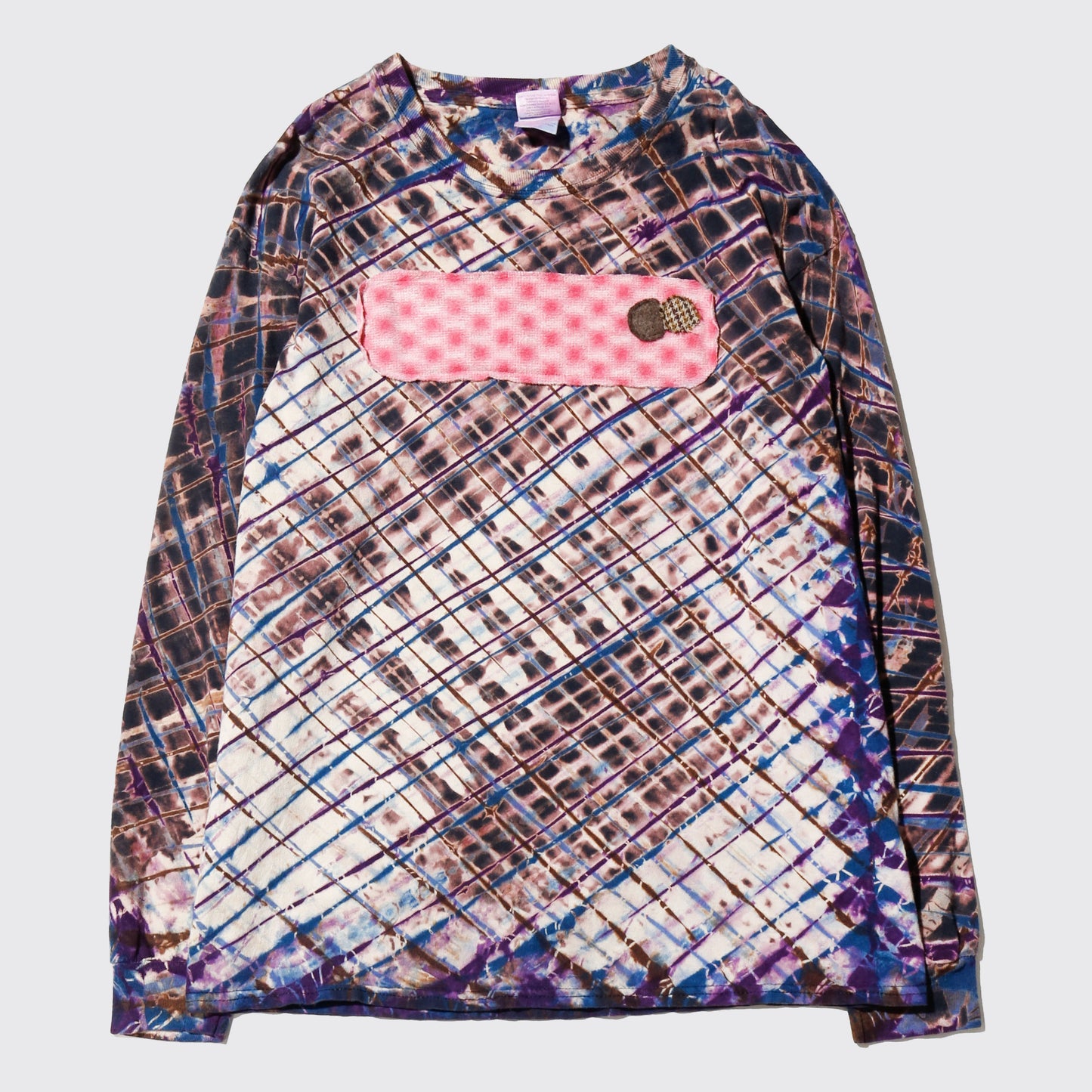 vintage psychedelic grid cut sew
