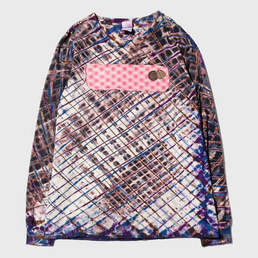 vintage psychedelic grid cut sew