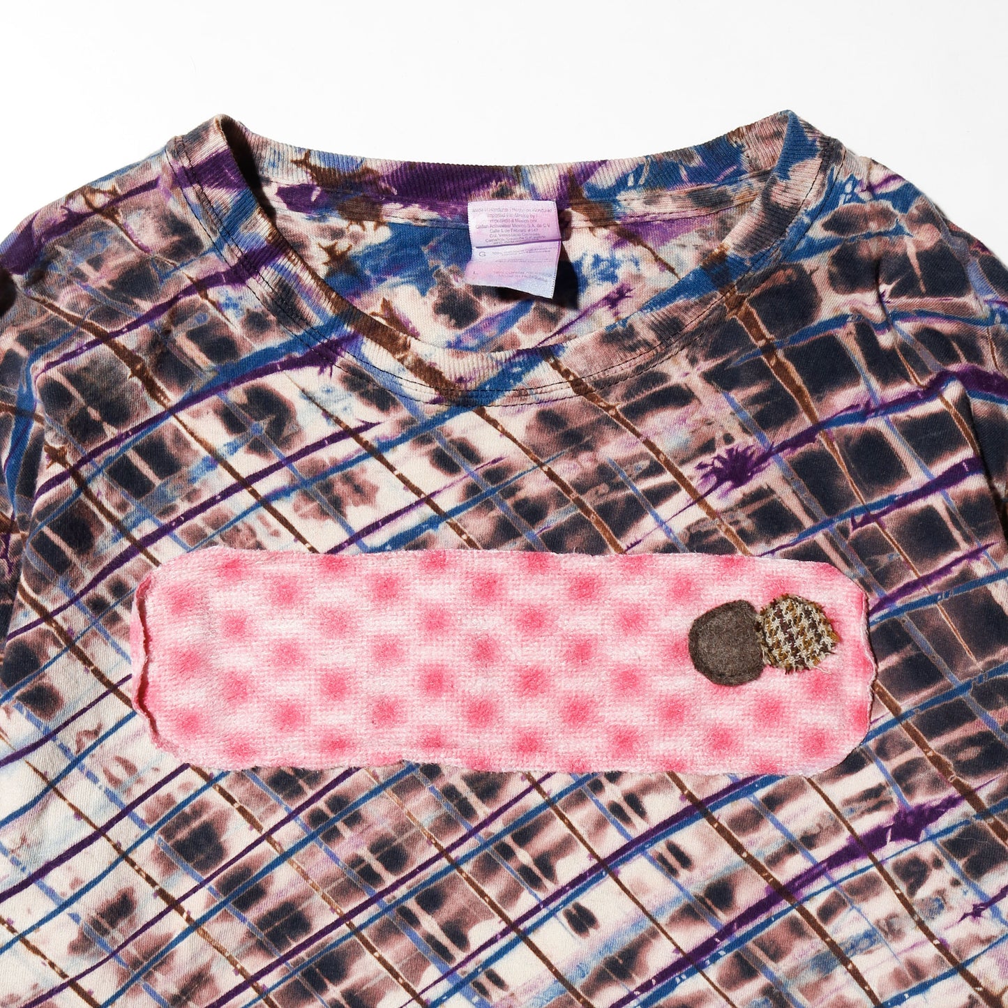 vintage psychedelic grid cut sew