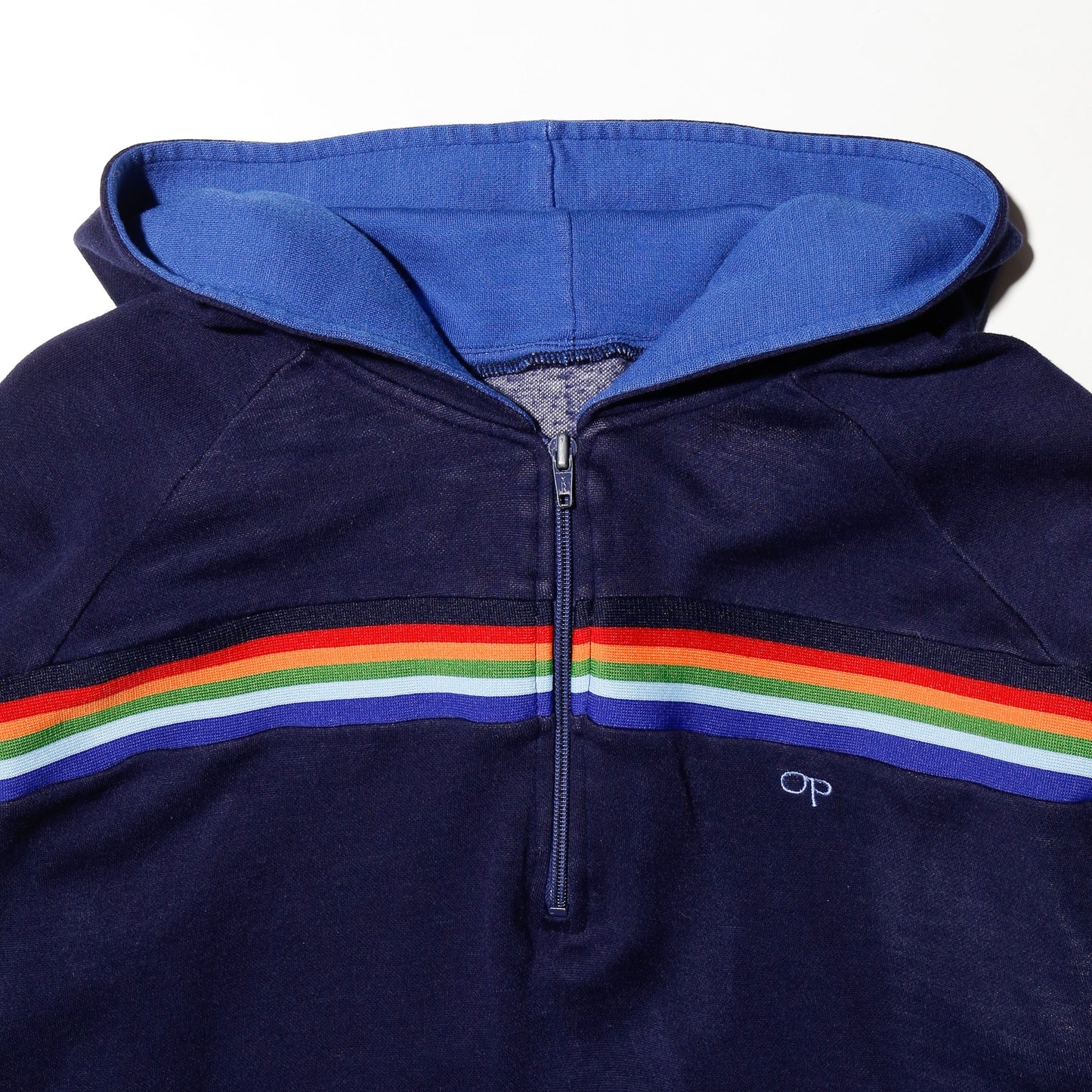 vintage ocean pacific rainbow half zip hoodie