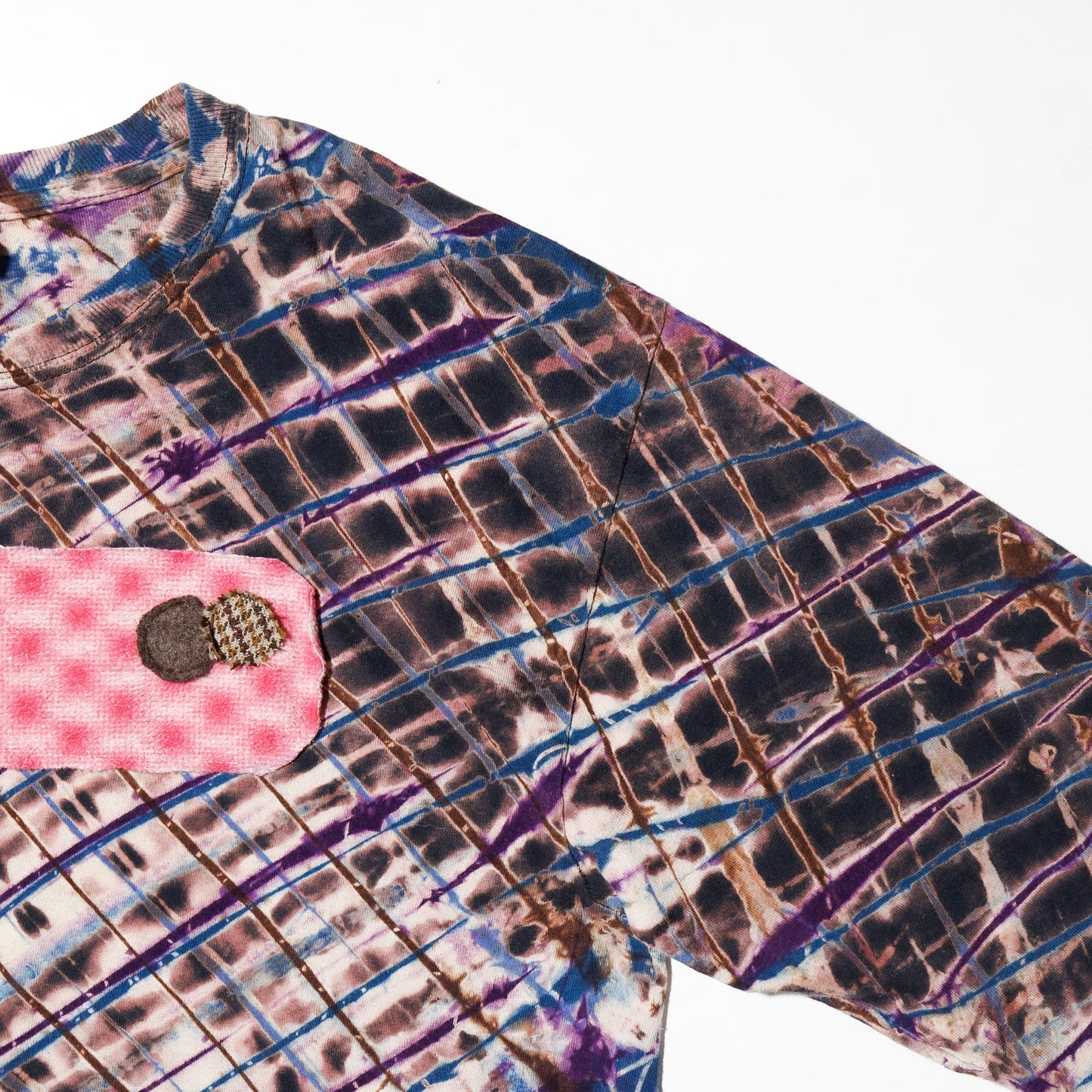 vintage psychedelic grid cut sew