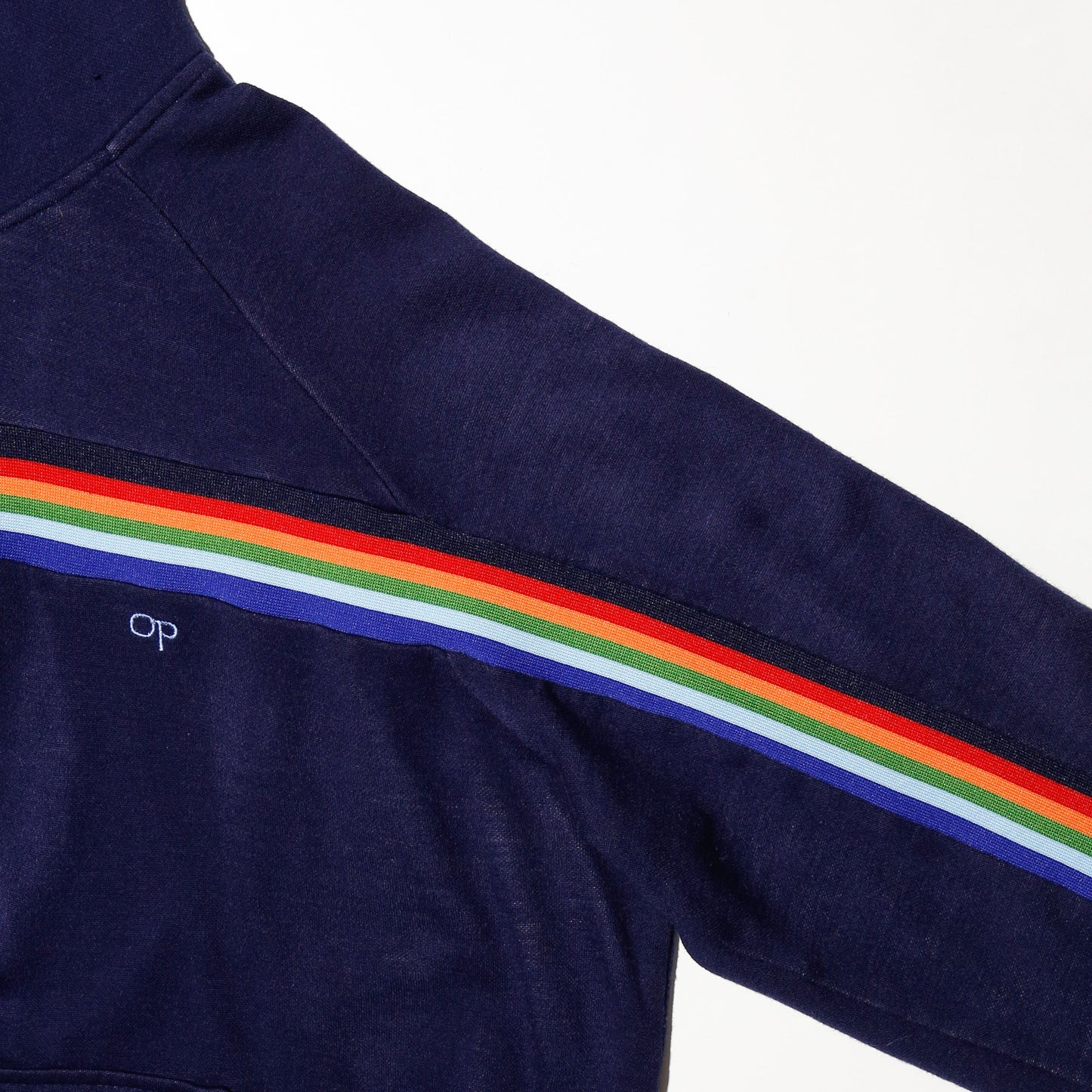 vintage ocean pacific rainbow half zip hoodie
