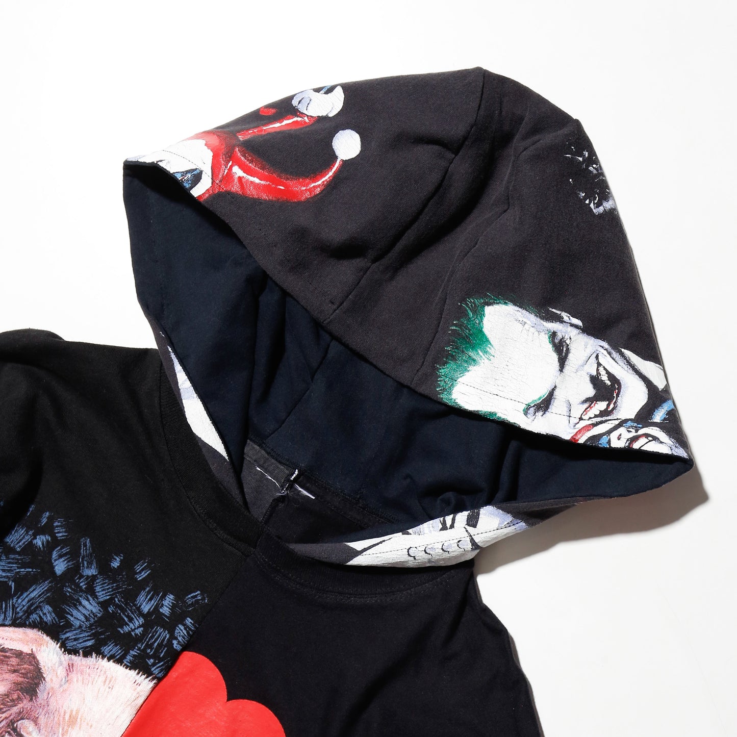 *one-off hybrid hooded cut sew