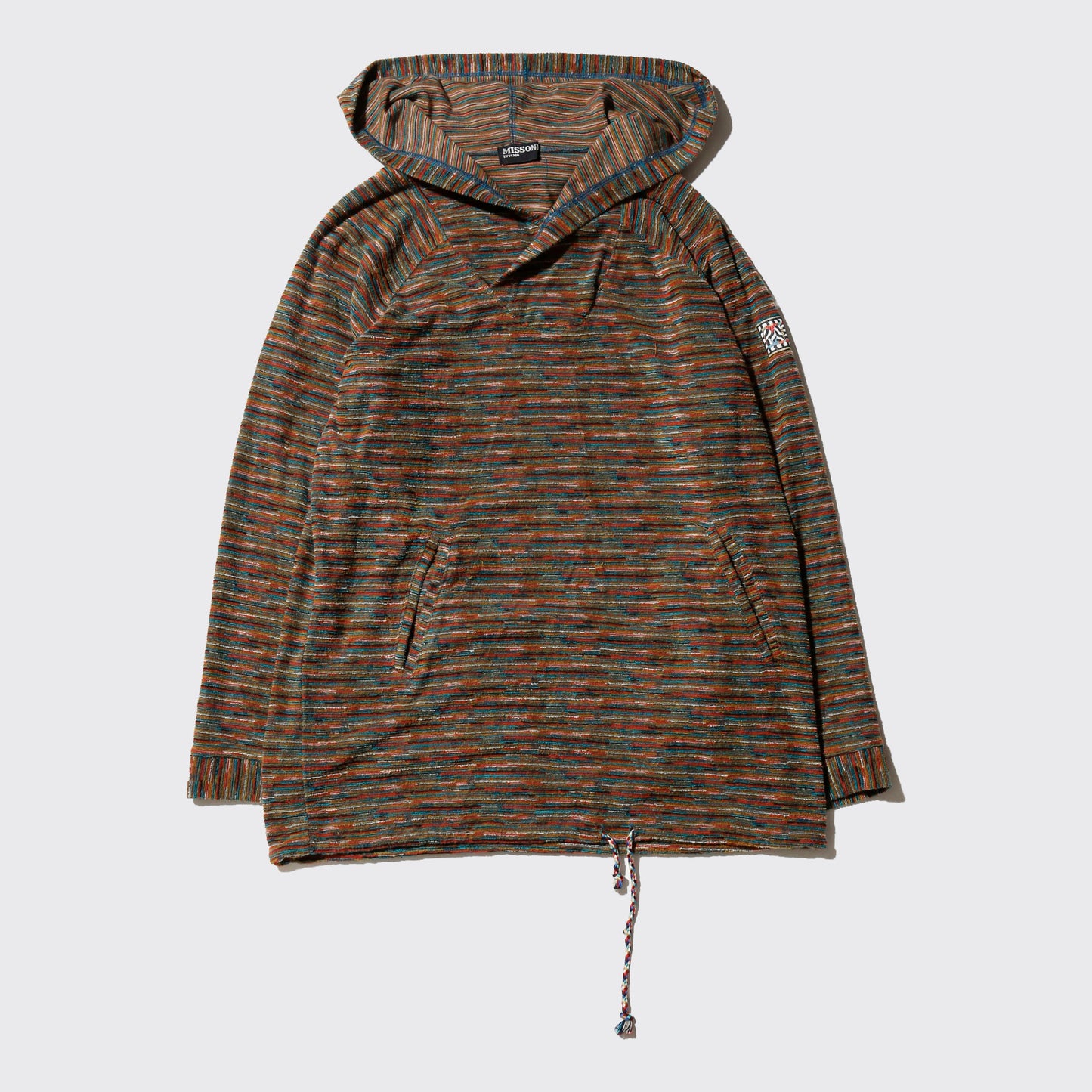 vintage missoni melange border hoodie
