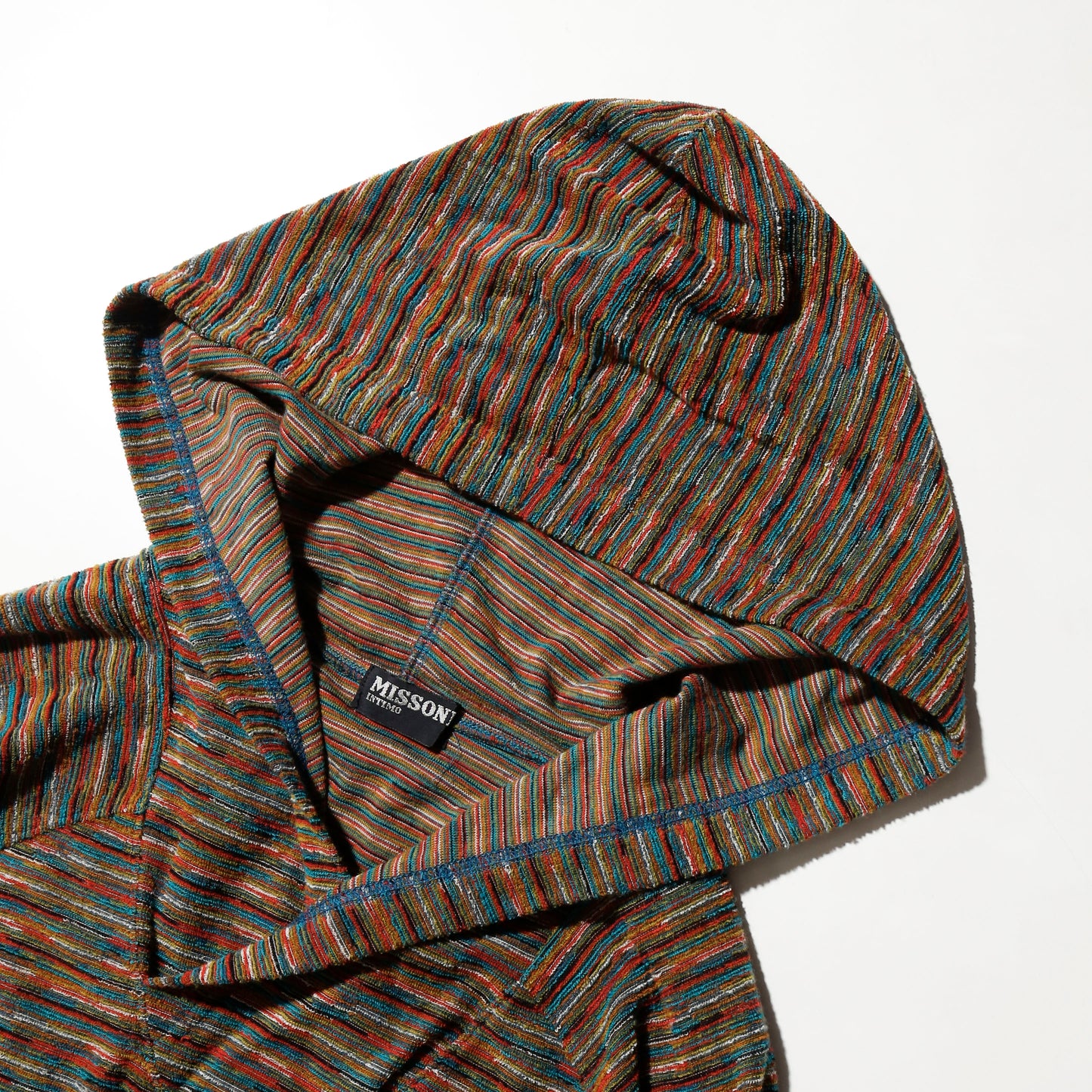 vintage missoni melange border hoodie