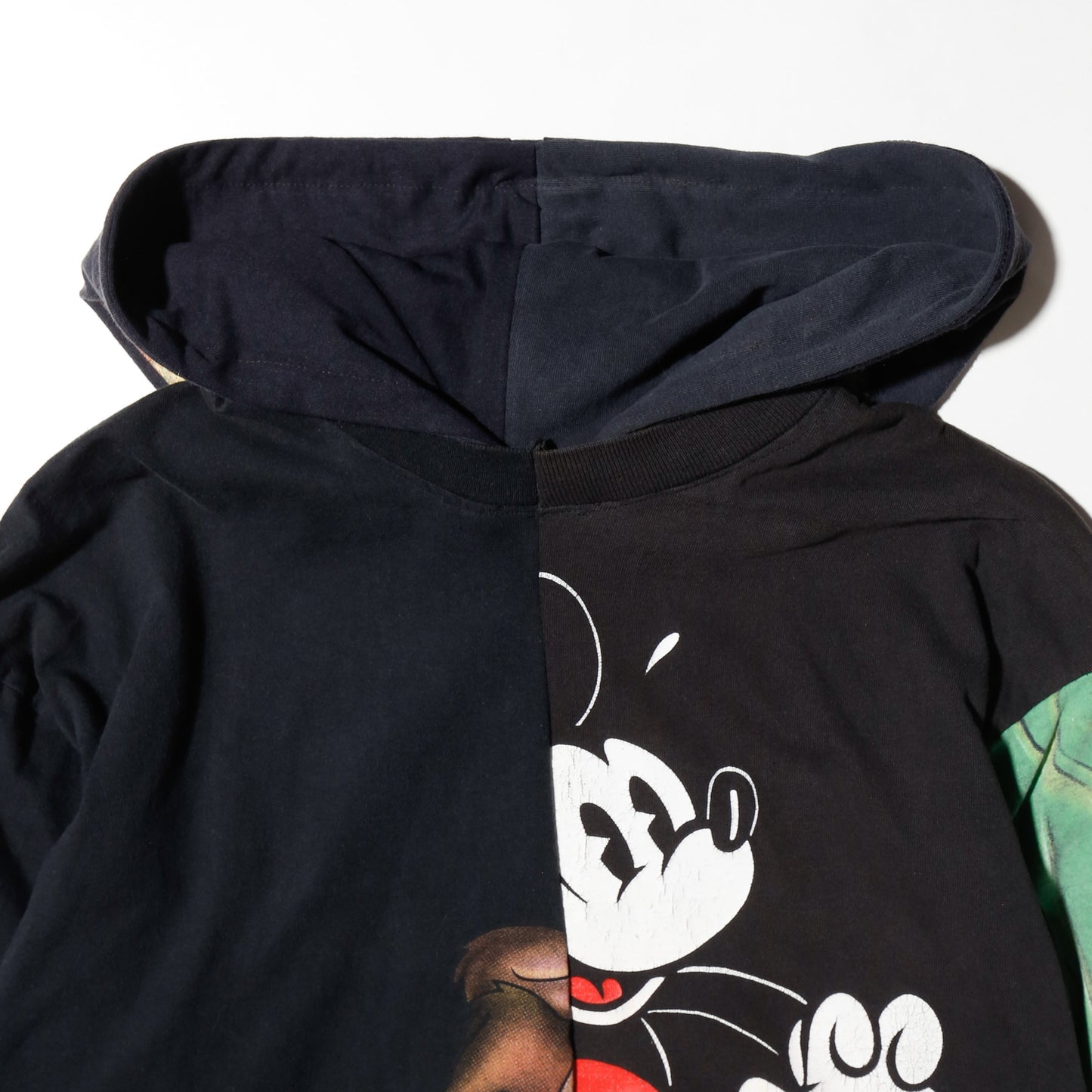 *one-off hybrid hooded cut sew