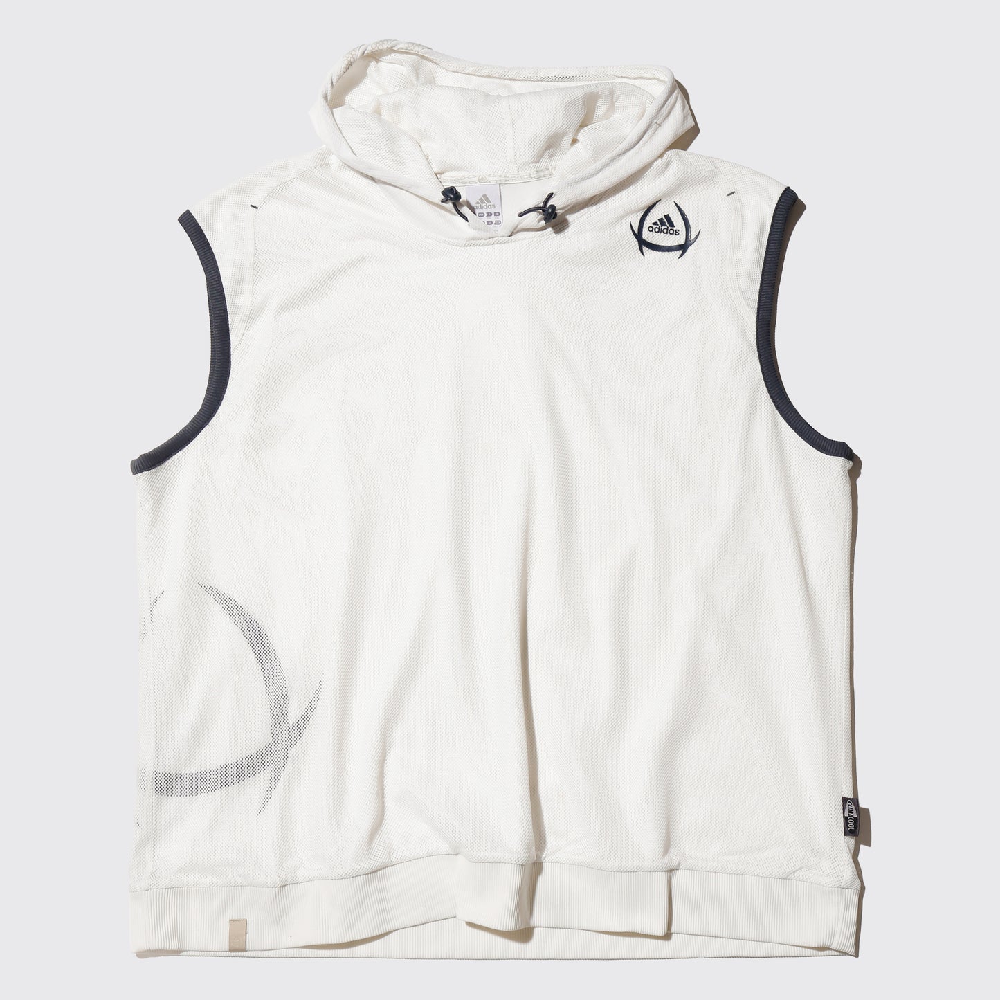 vintage 00's adidas mesh hooded vest