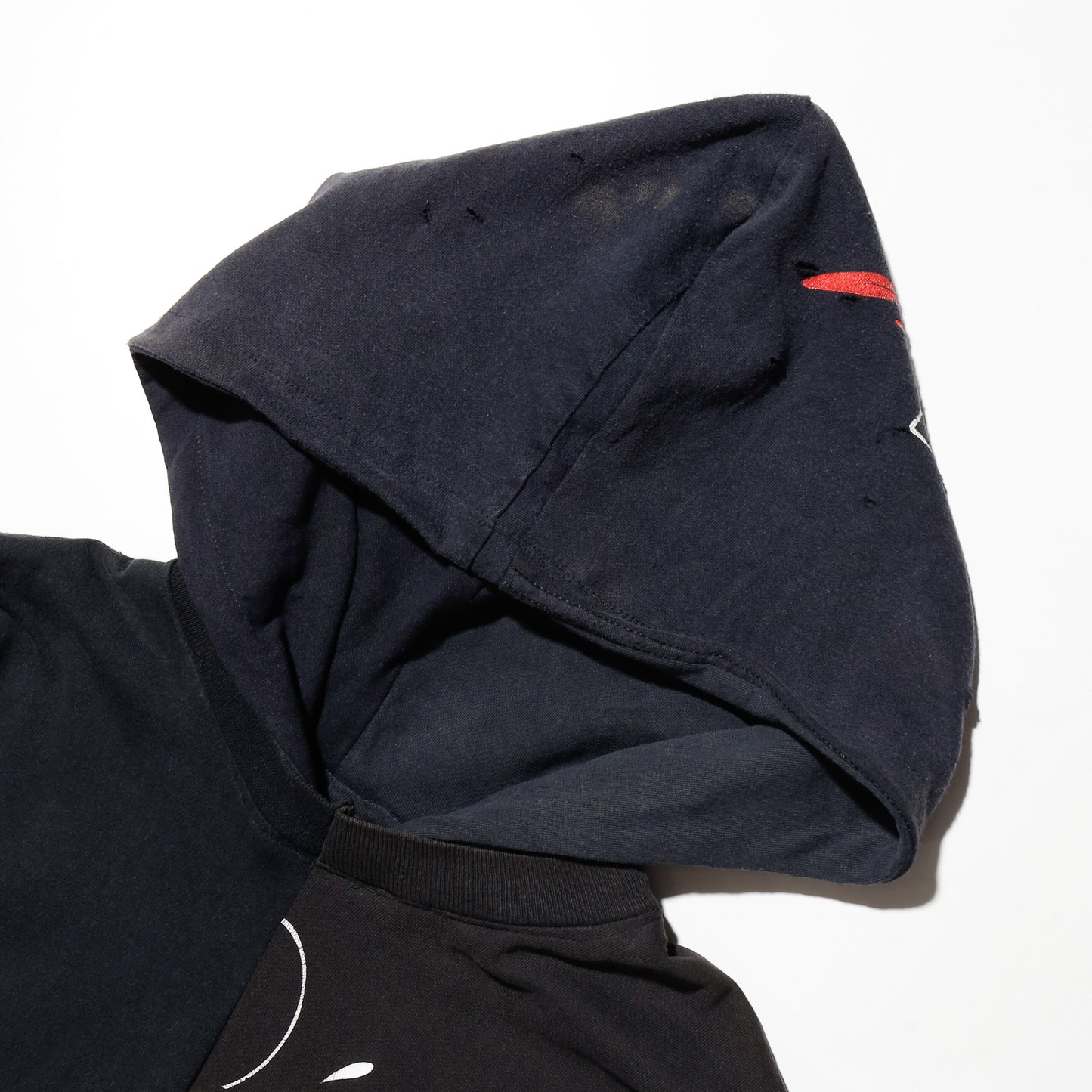 *one-off hybrid hooded cut sew