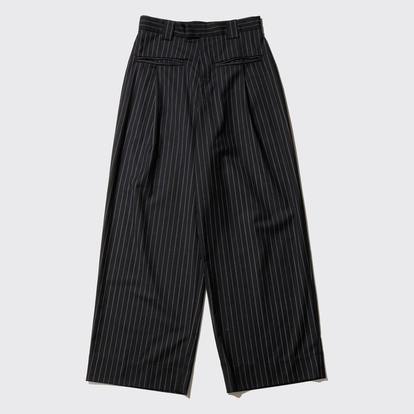 vintage tucked stripe wide slacks