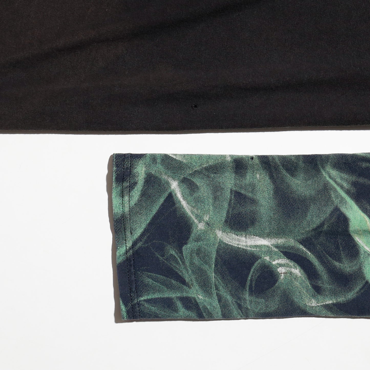 *one-off hybrid hooded cut sew