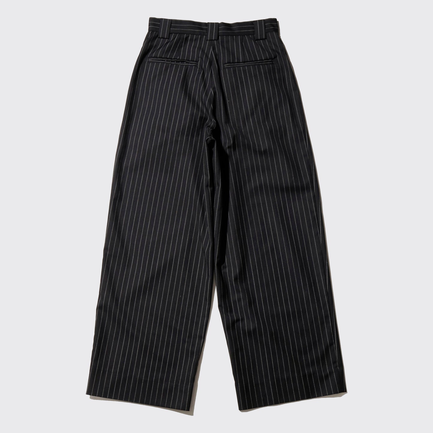 vintage tucked stripe wide slacks