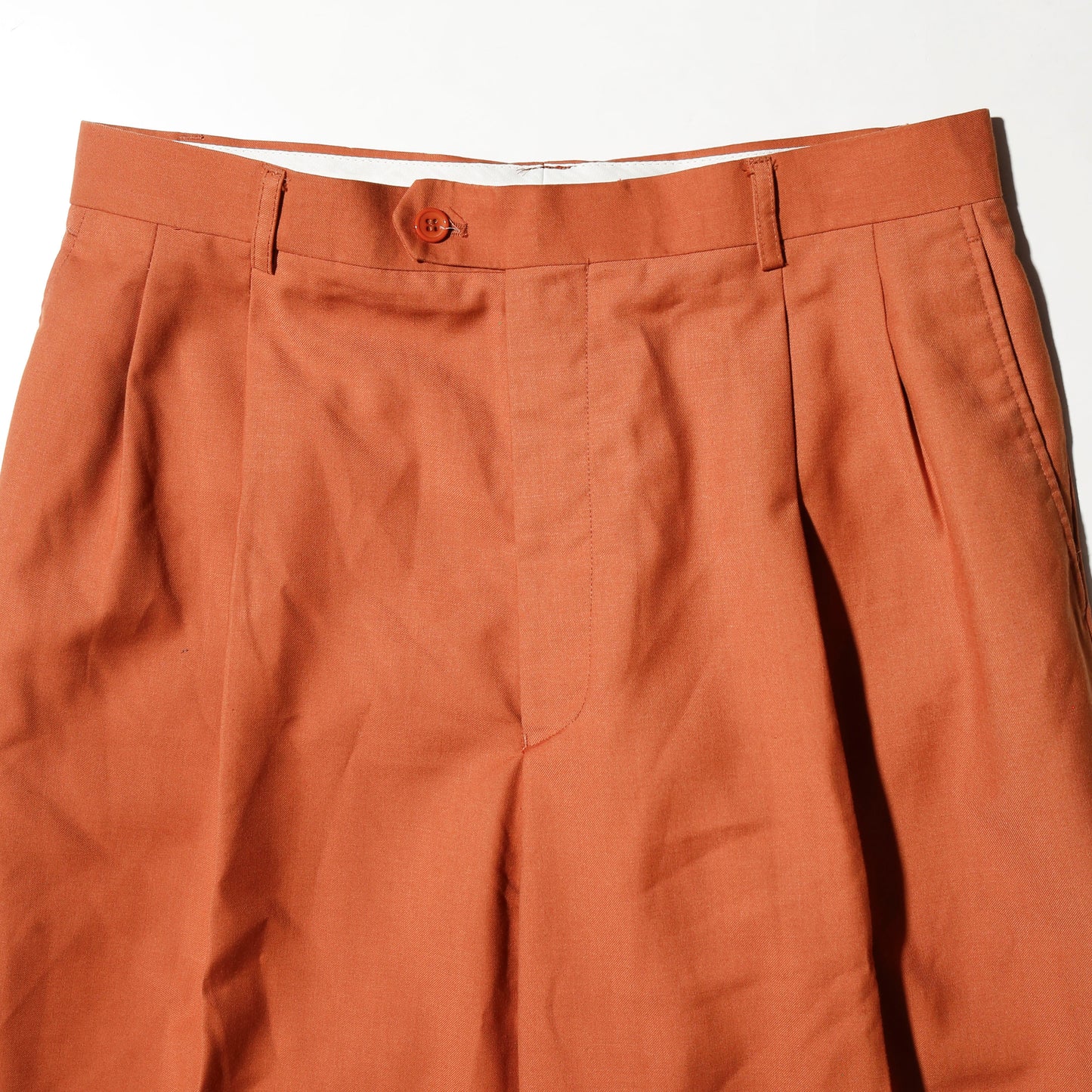 vintage teracctta tucked wide slacks