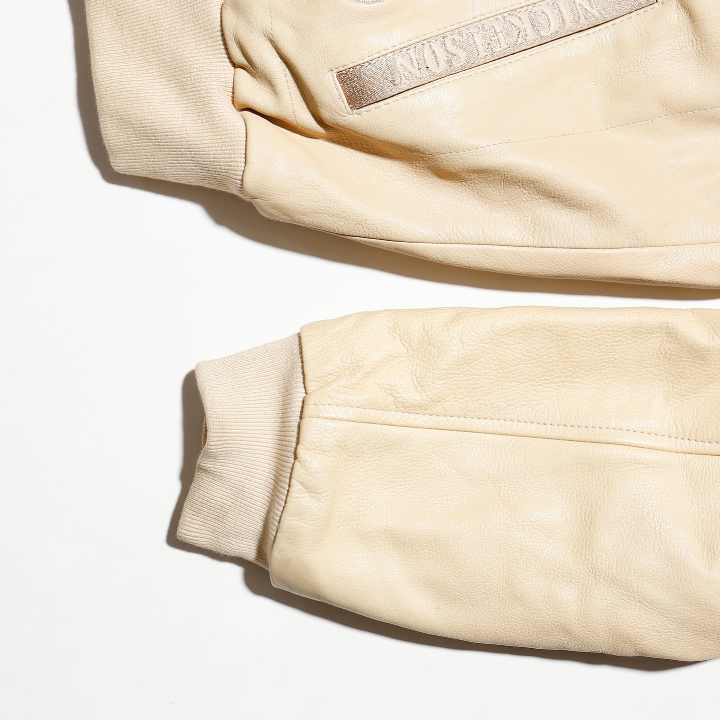 vintage nickelson g-1 type leather jacket , with detachable boa collar